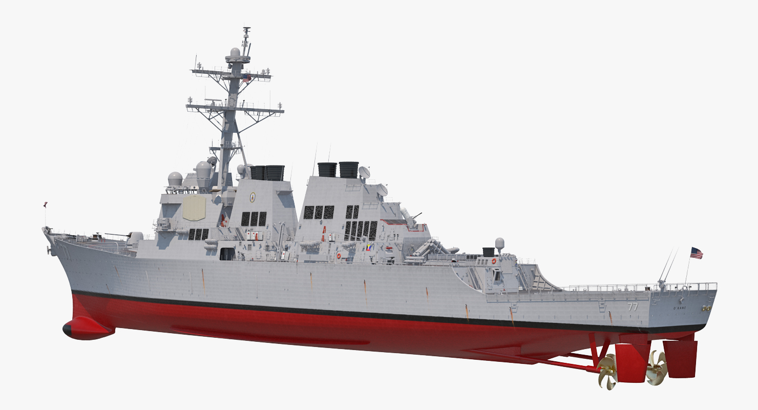 3D Arleigh Burke Destroyer OKane DDG 77 Rigged model