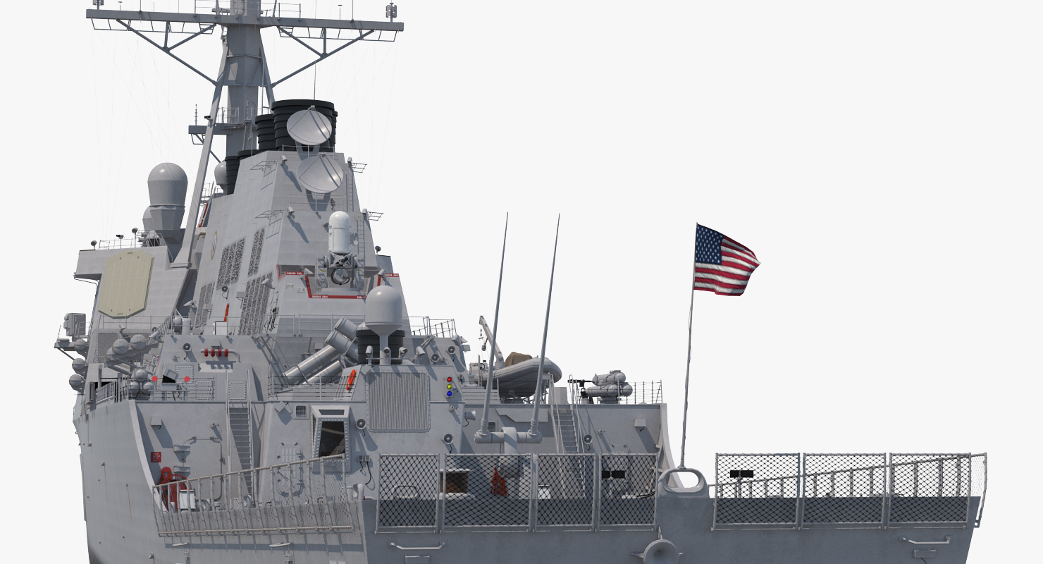 3D Arleigh Burke Destroyer OKane DDG 77 Rigged model