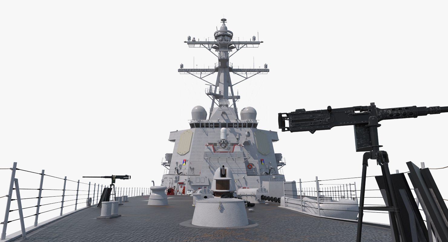 3D Arleigh Burke Destroyer OKane DDG 77 Rigged model