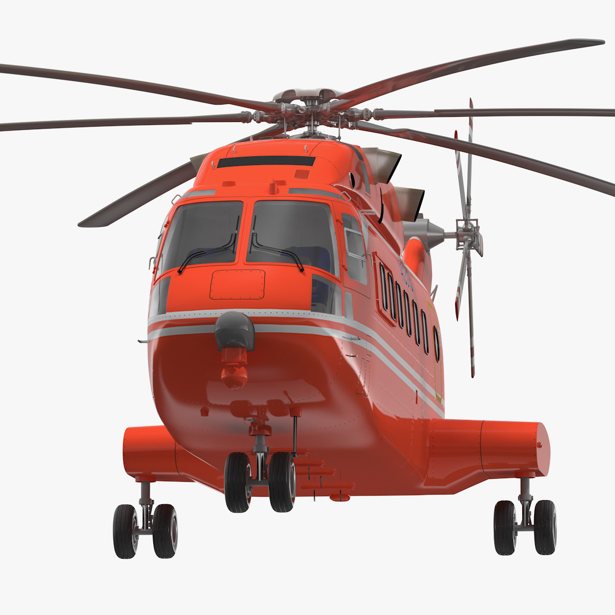 Avicopter AC313 Fire Attack Helicopter Rigged for Cinema 4D 3D model