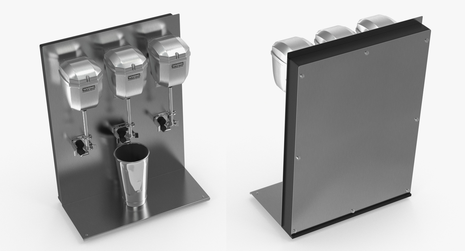 3D Triple Head Milk Shake Maker model