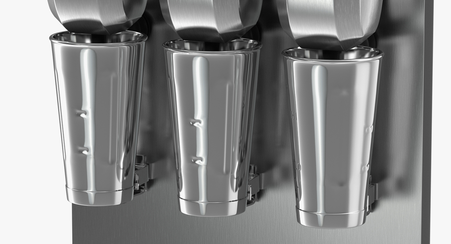 3D Triple Head Milk Shake Maker model