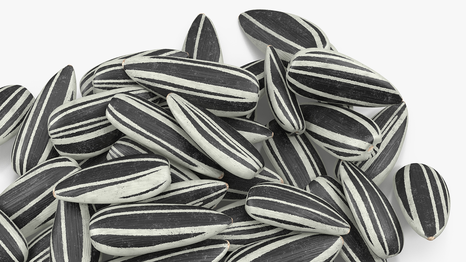 3D Striped Sunflower Seeds Pile model