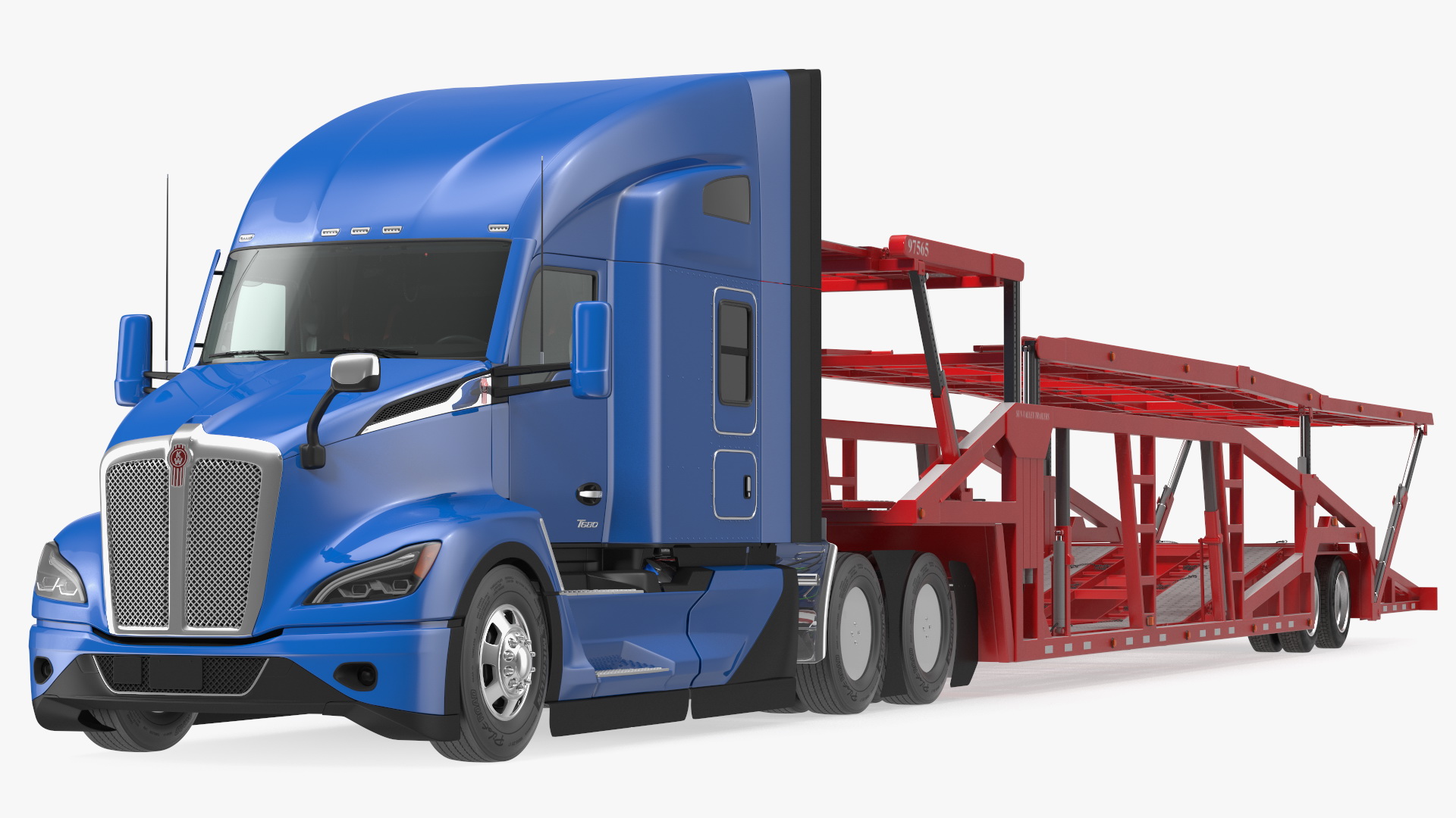 Kenworth Truck with Sun Valley Car Carrier 3D