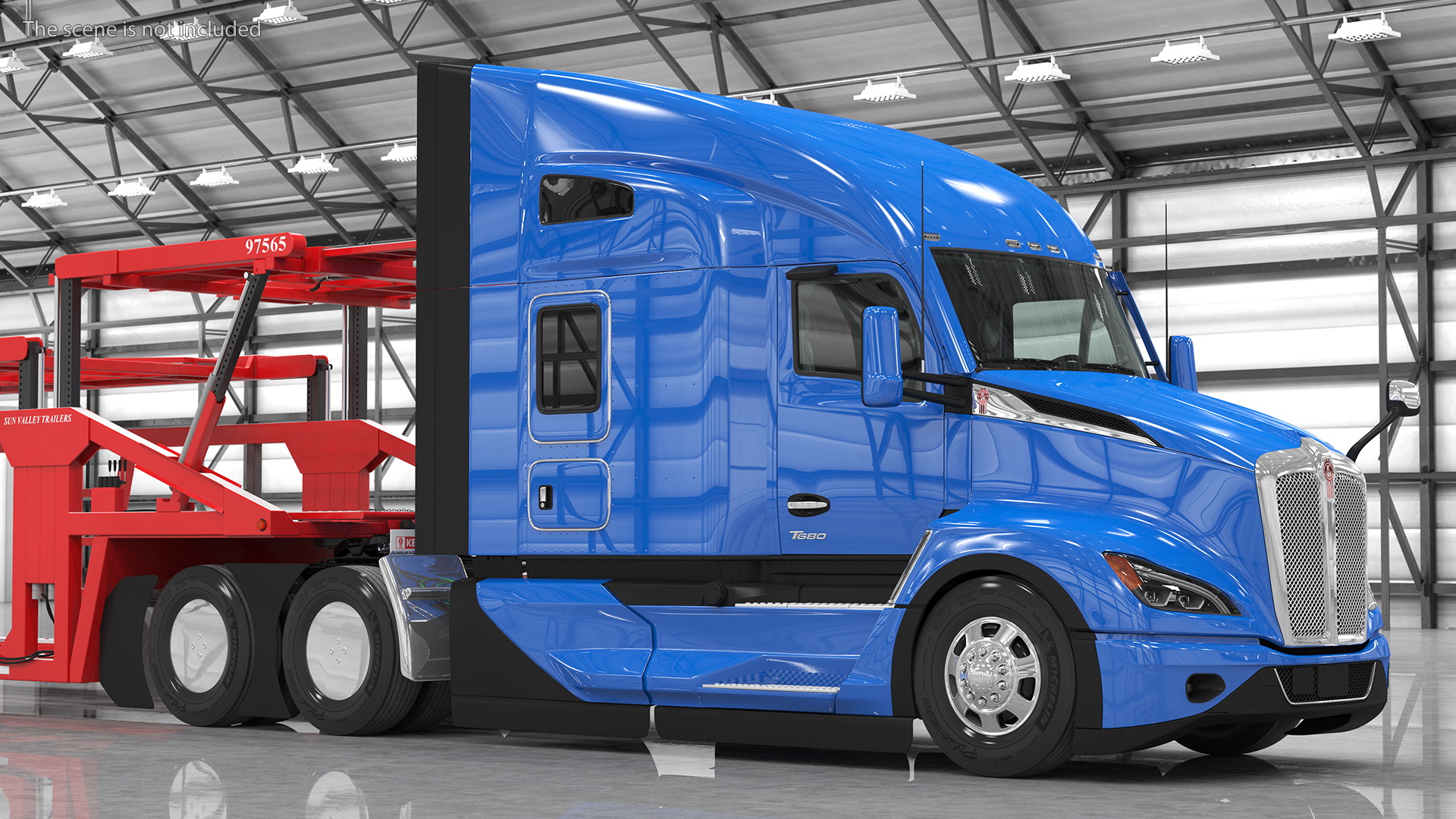 Kenworth Truck with Sun Valley Car Carrier 3D