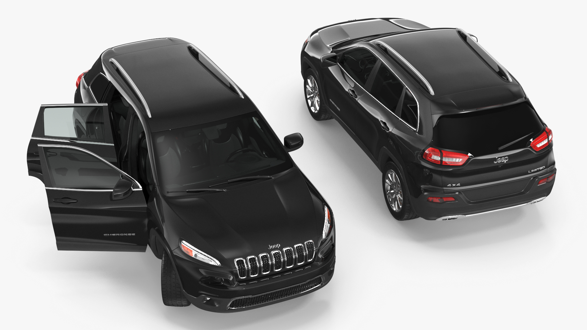 Jeep Cherokee SUV Rigged 3D model