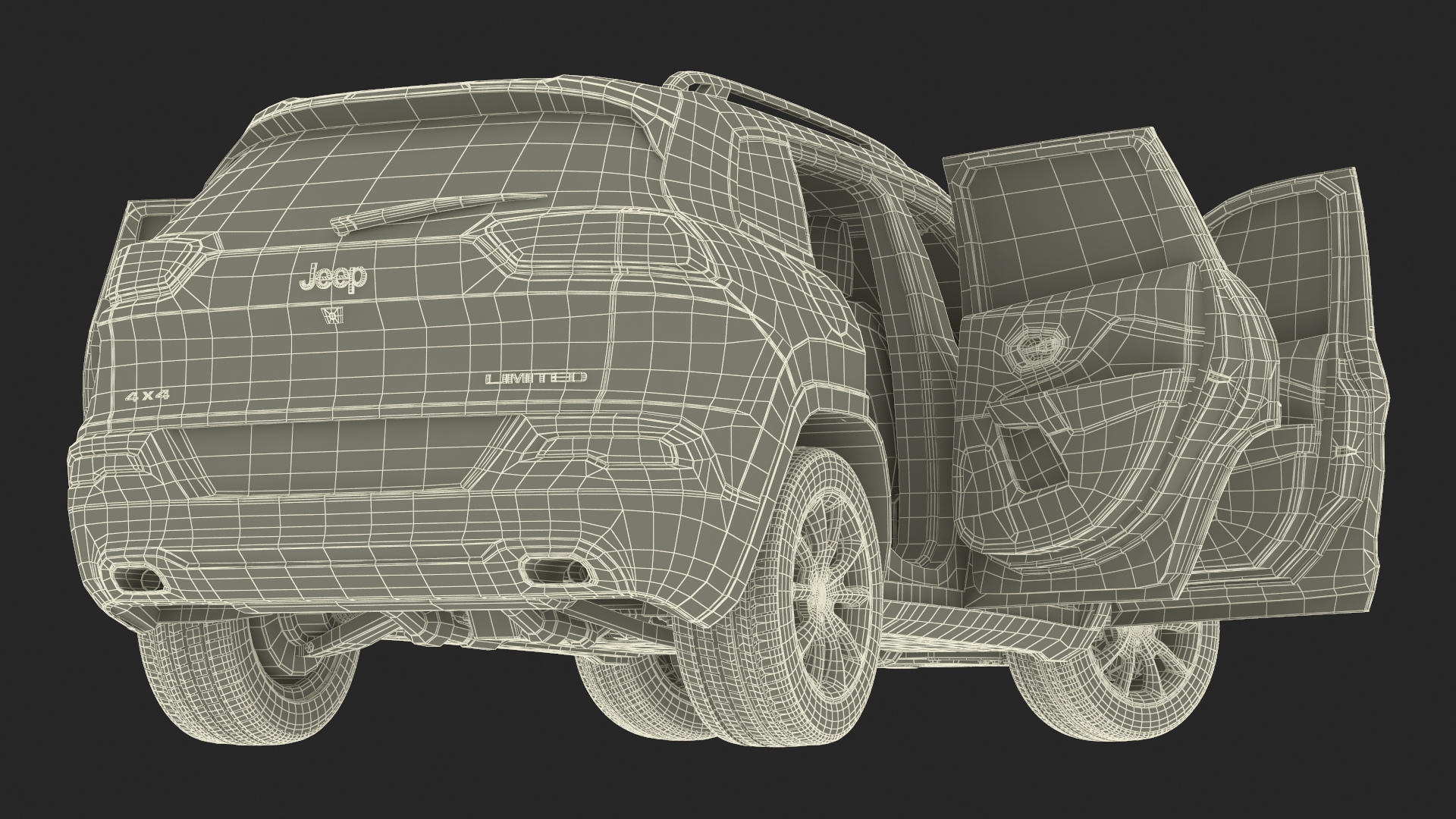 Jeep Cherokee SUV Rigged 3D model