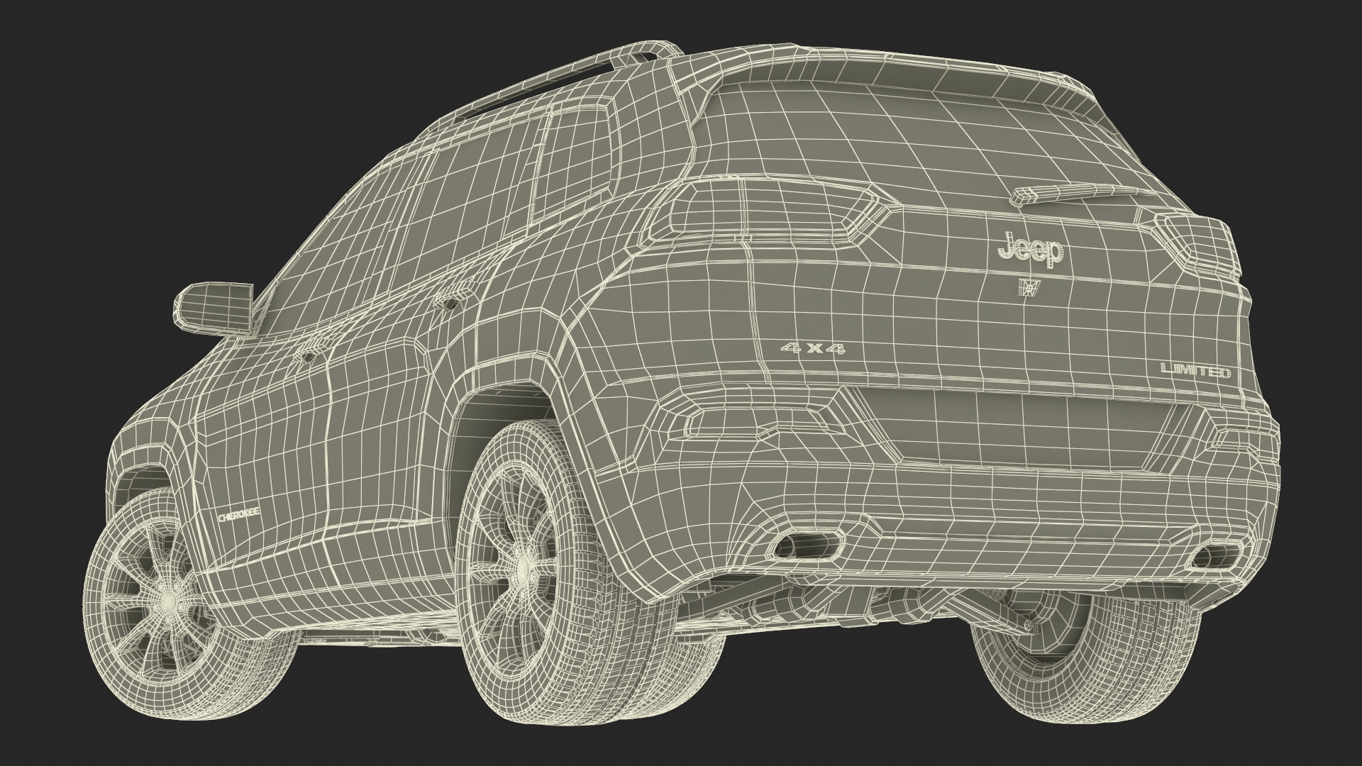 Jeep Cherokee SUV Rigged 3D model