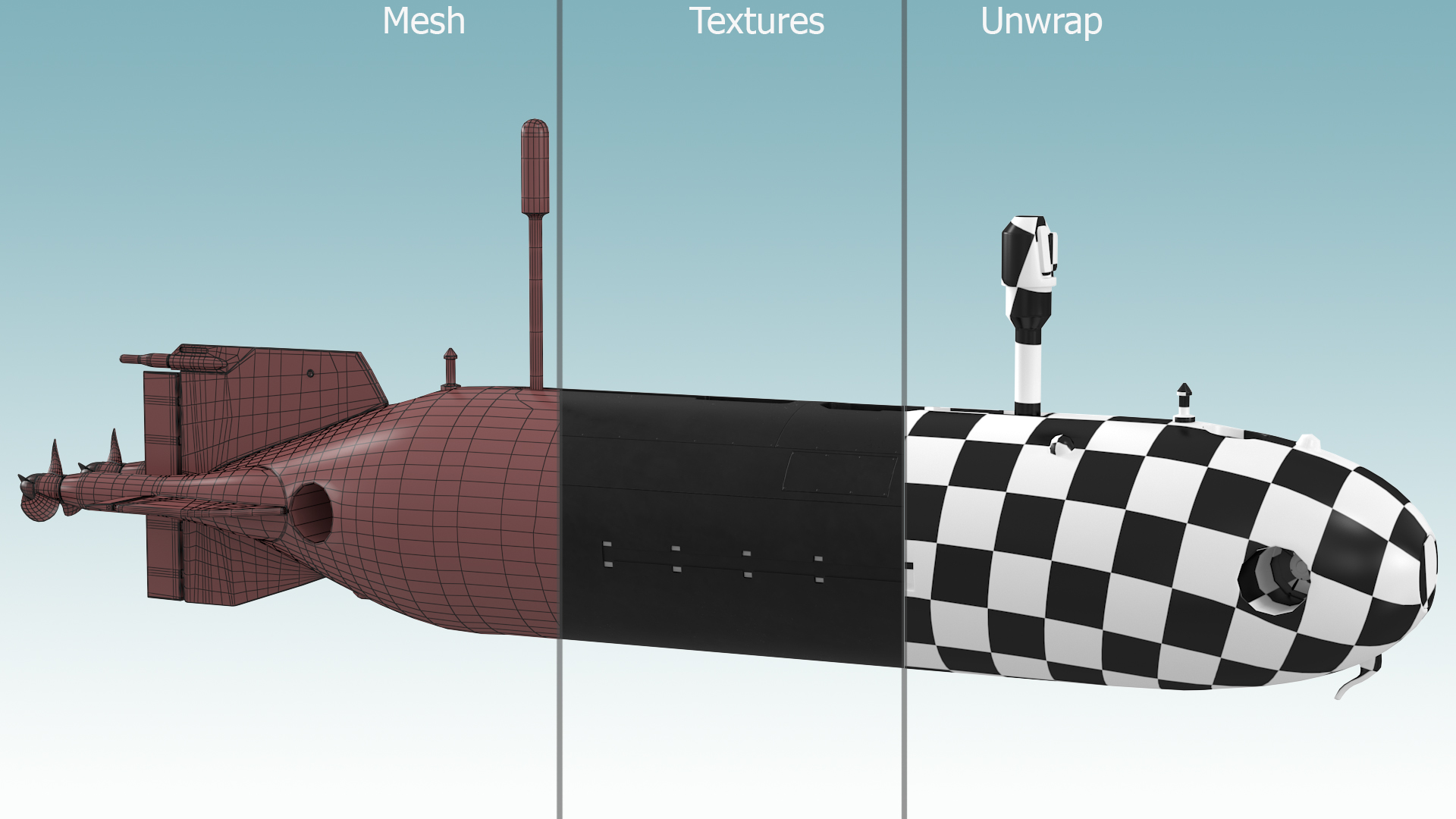 Unmanned Underwater Vehicle 3D