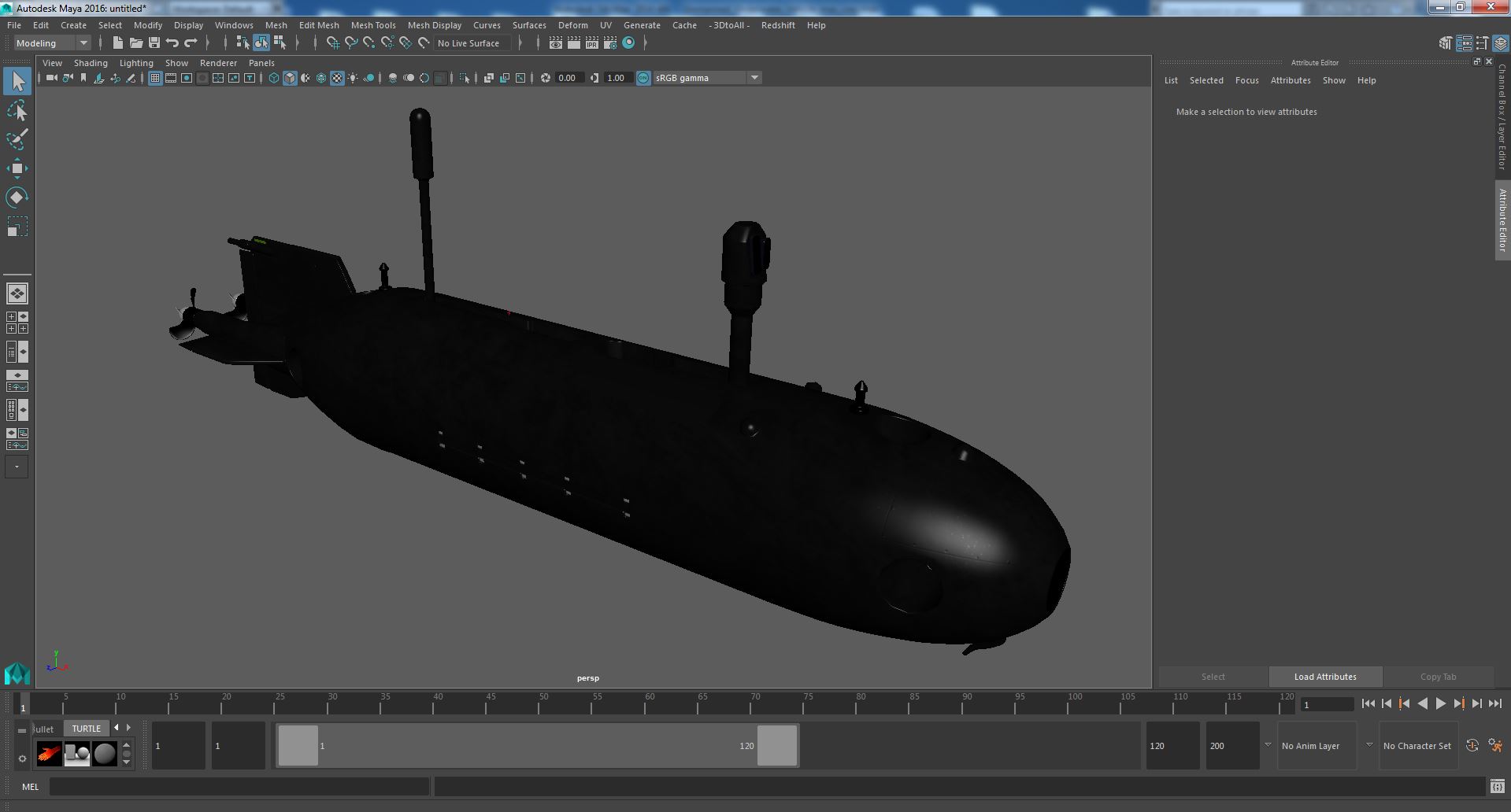 Unmanned Underwater Vehicle 3D