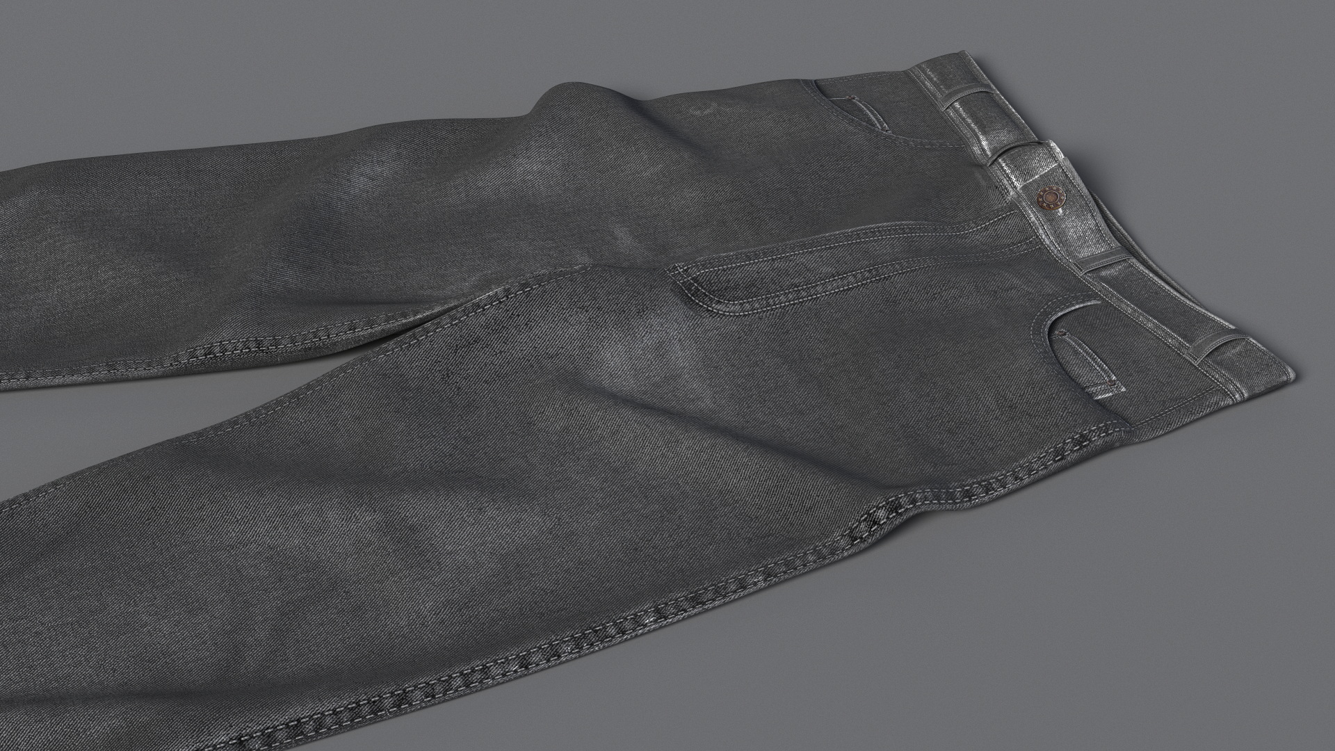 3D model Classic Denim Black Jeans