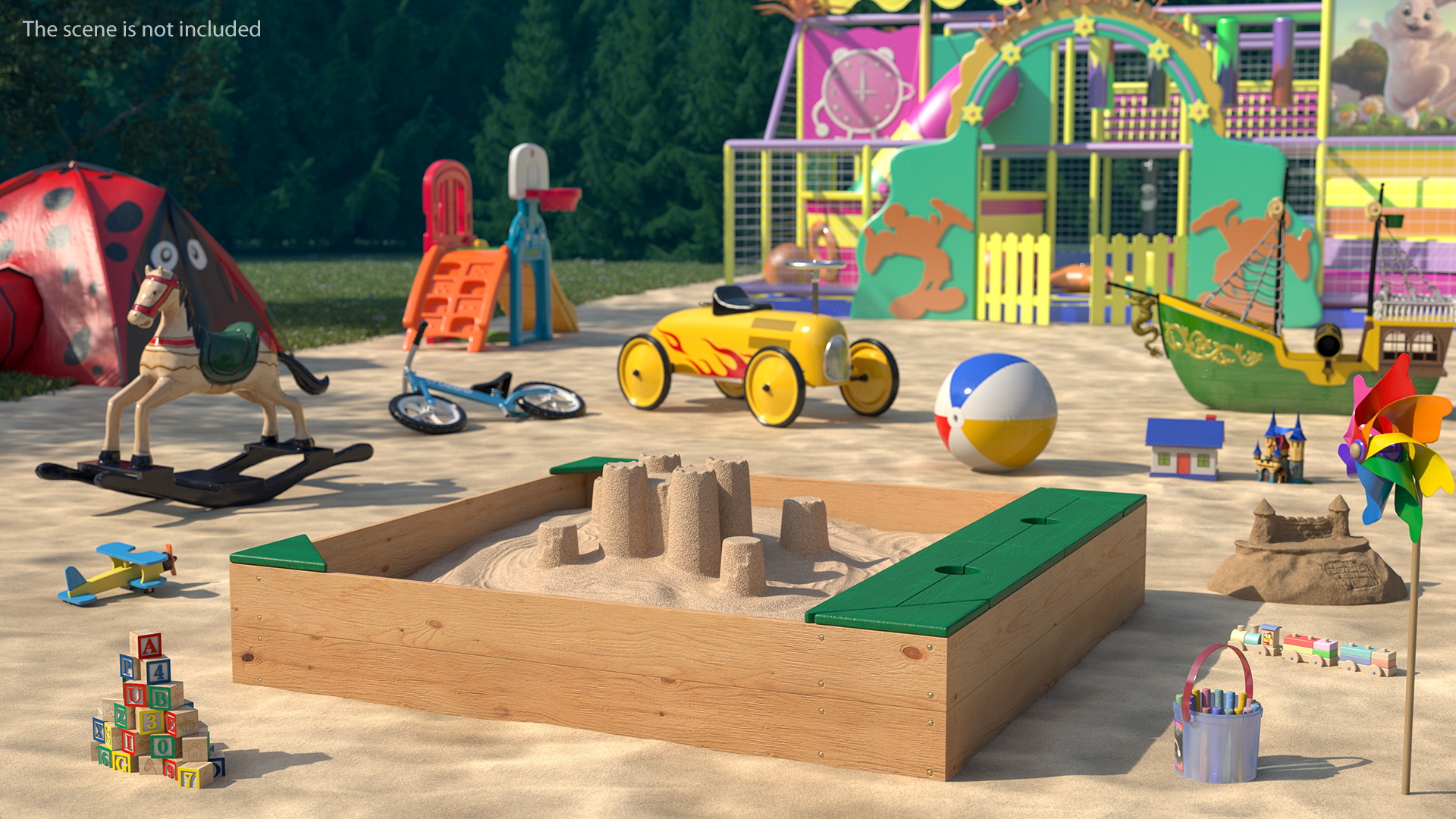 Sand Castle in Sandpit 3D