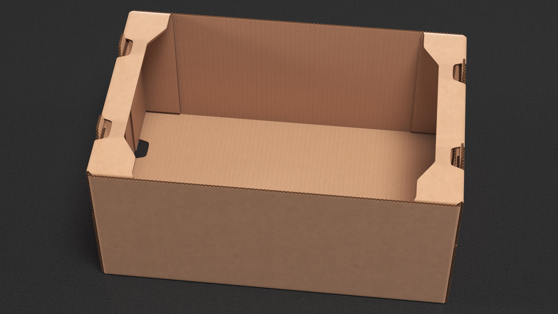 3D model Fruit Packaging Corrugated Cardboard Tray Box