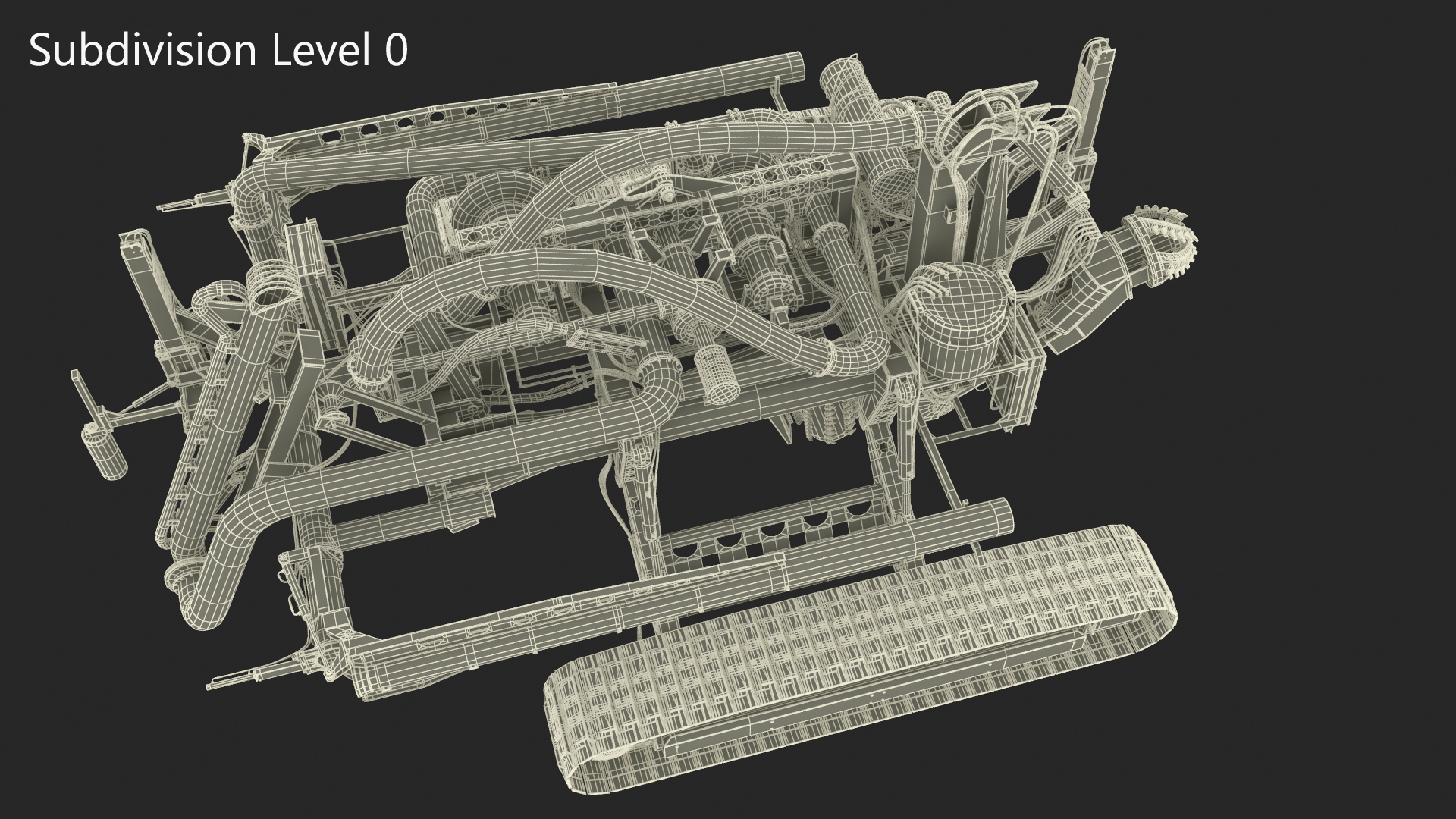 3D model Arthropod 600 Subsea Pipeline Trencher Rigged