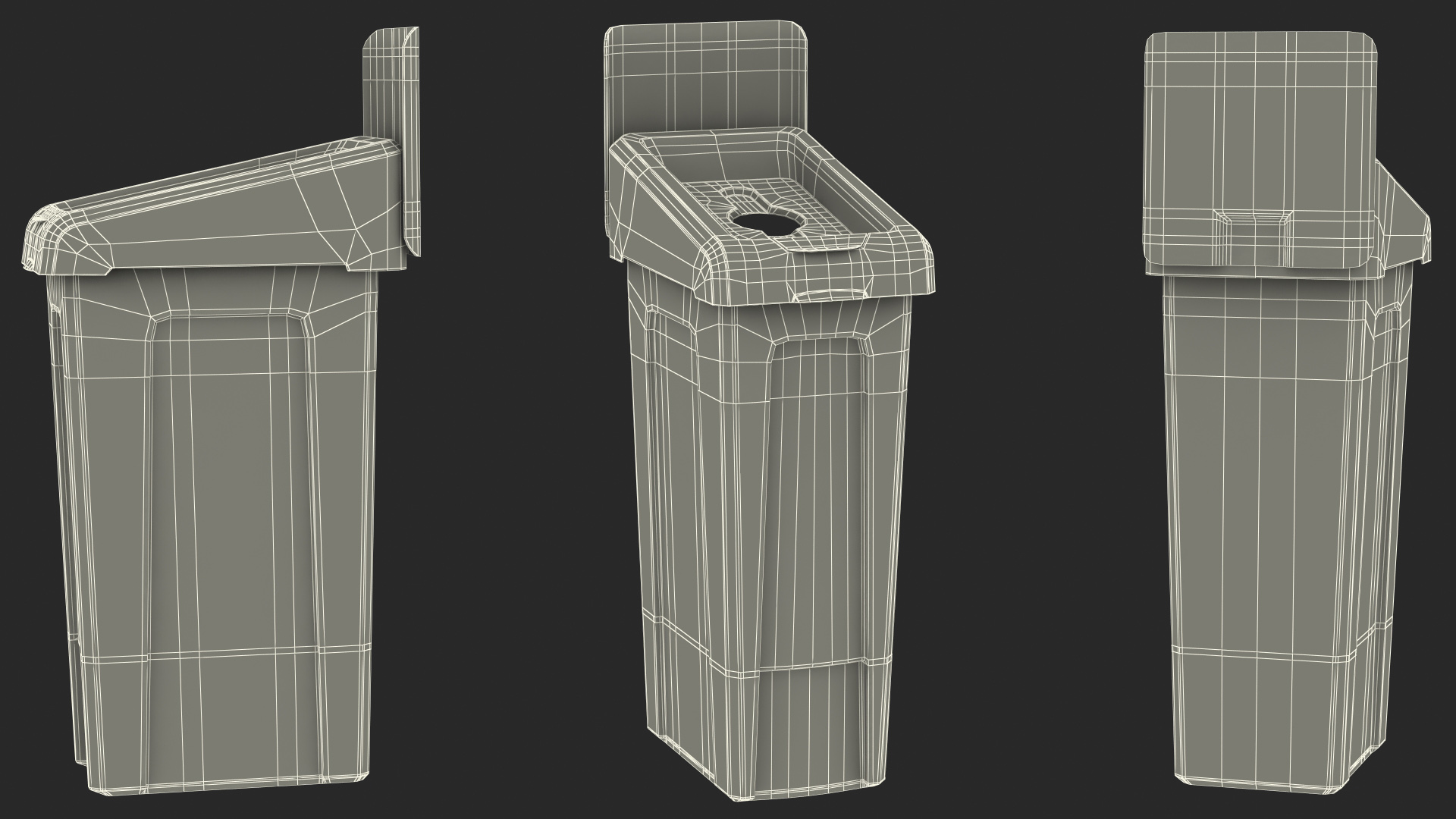 3D model Plastic Recycling Bin for Cans