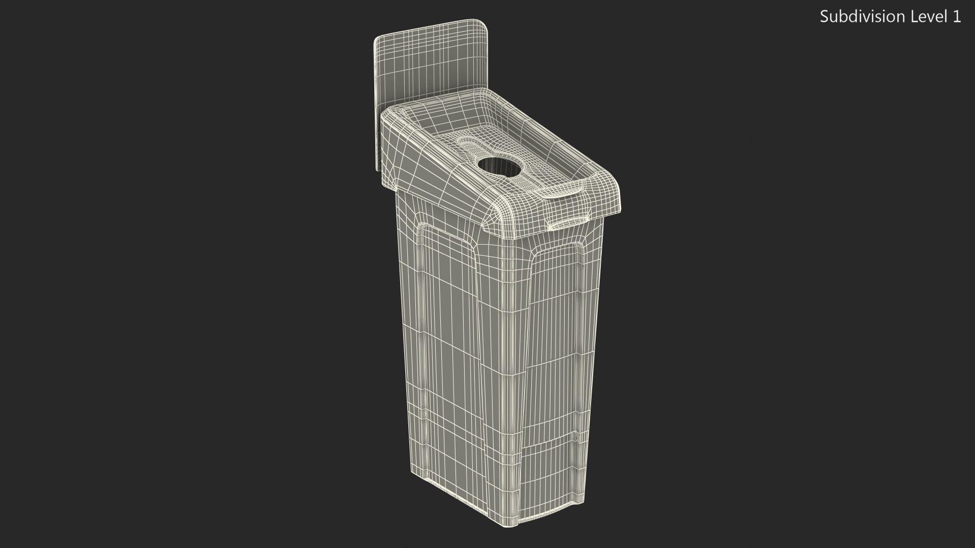 3D model Plastic Recycling Bin for Cans