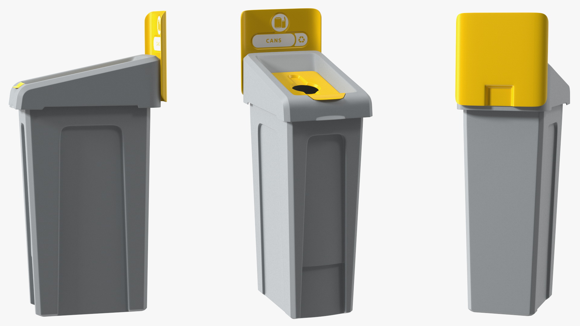 3D model Plastic Recycling Bin for Cans