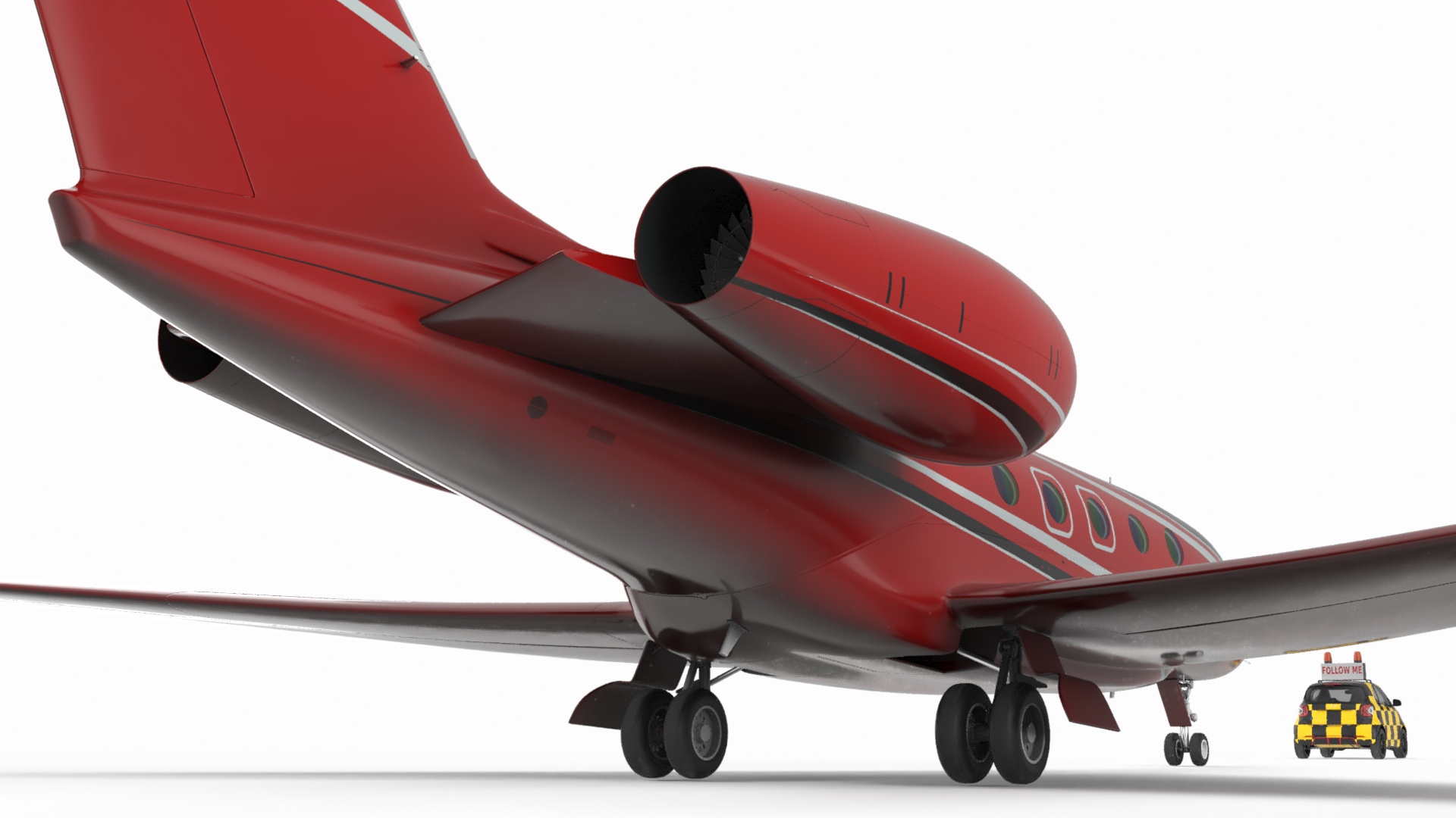 3D model Private Jet and Smart Follow Me Car