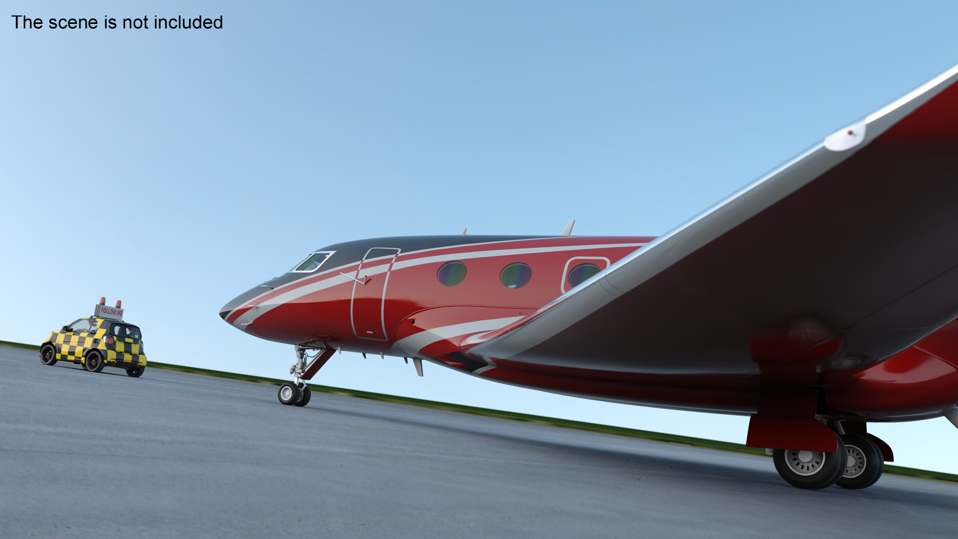 3D model Private Jet and Smart Follow Me Car