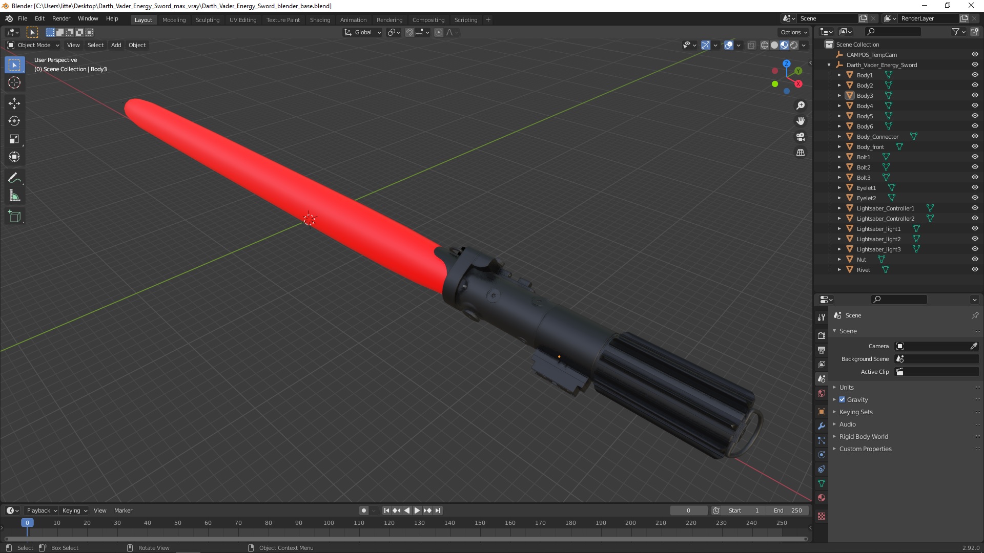 Darth Vader Energy Sword 3D model