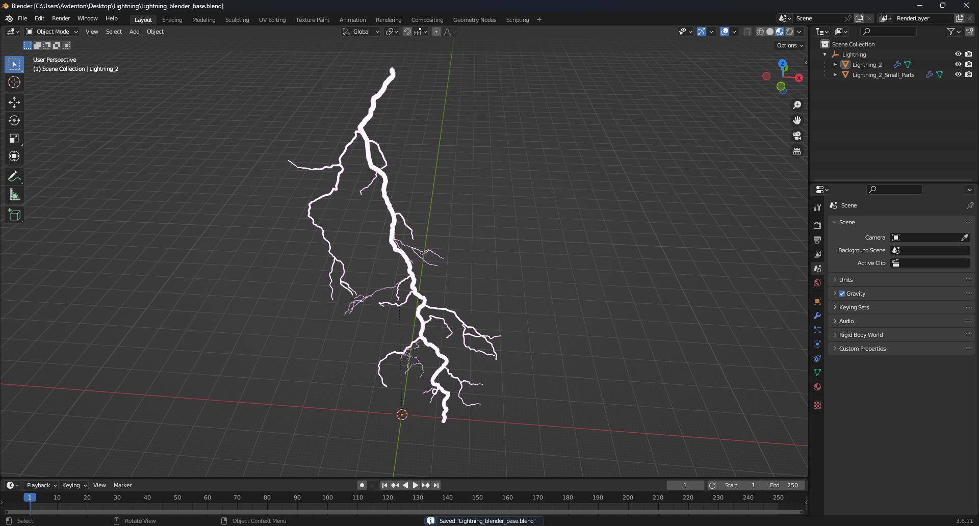 Lightning 3D model