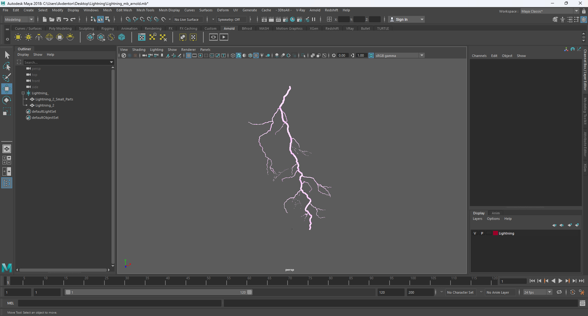 Lightning 3D model