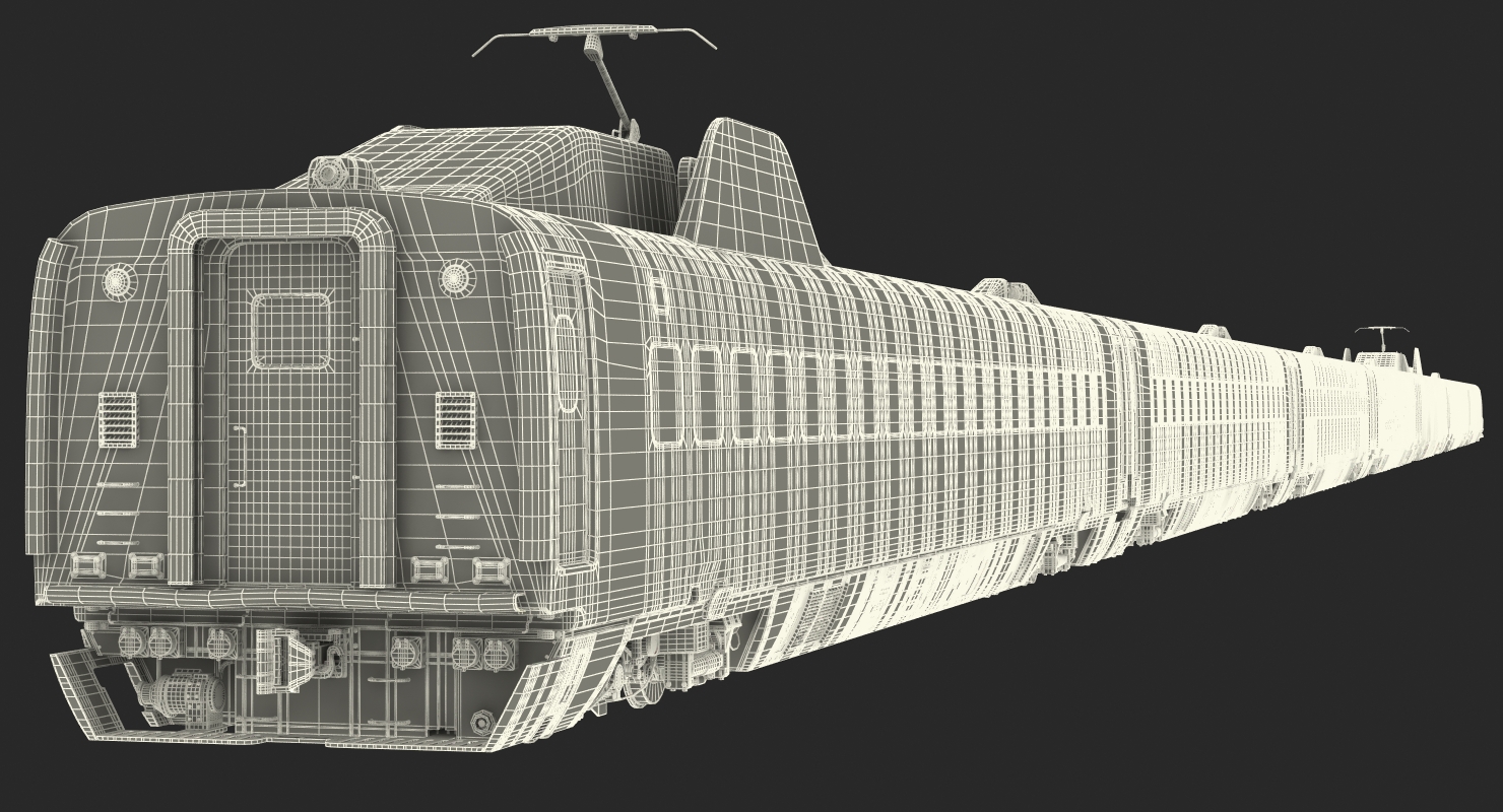 Bullet Train Rail Star Rigged 3D model