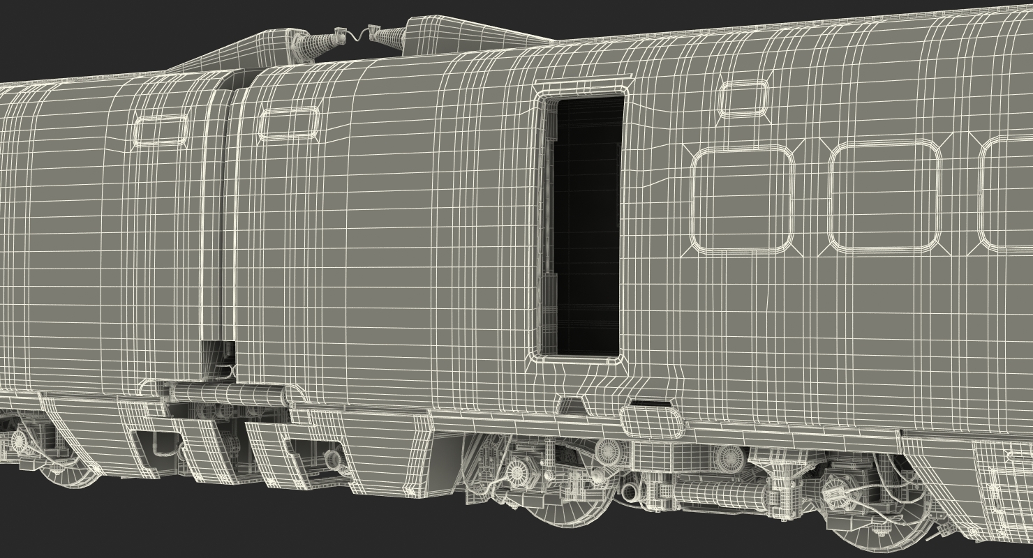 Bullet Train Rail Star Rigged 3D model