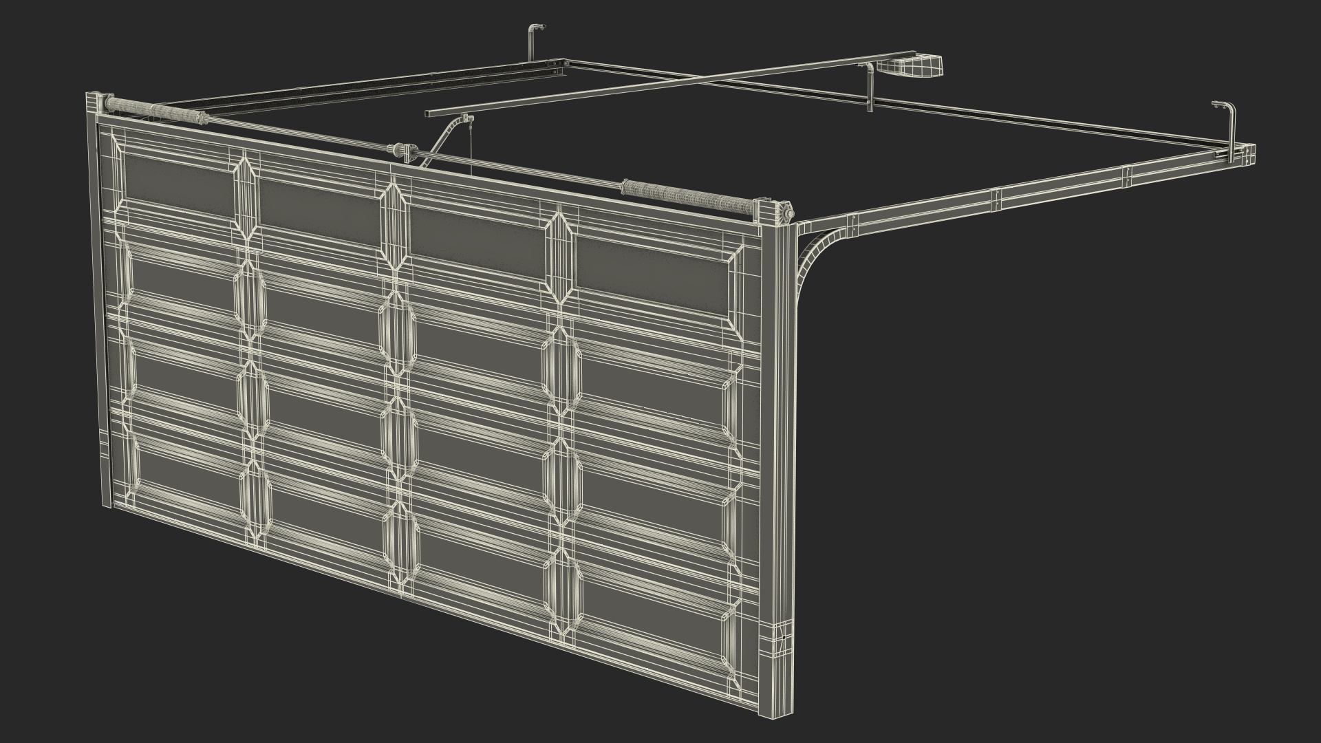 Mechanic Garage Door Wooden Rigged 3D model