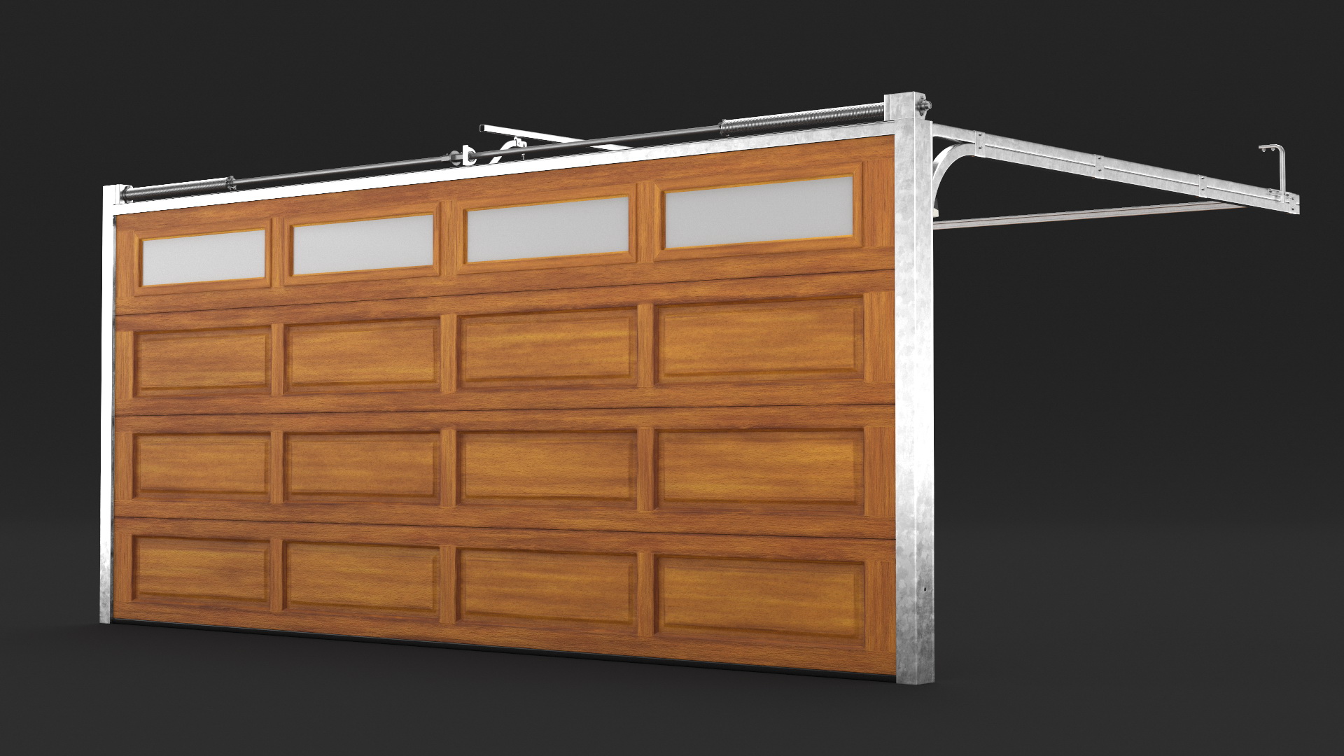 Mechanic Garage Door Wooden Rigged 3D model