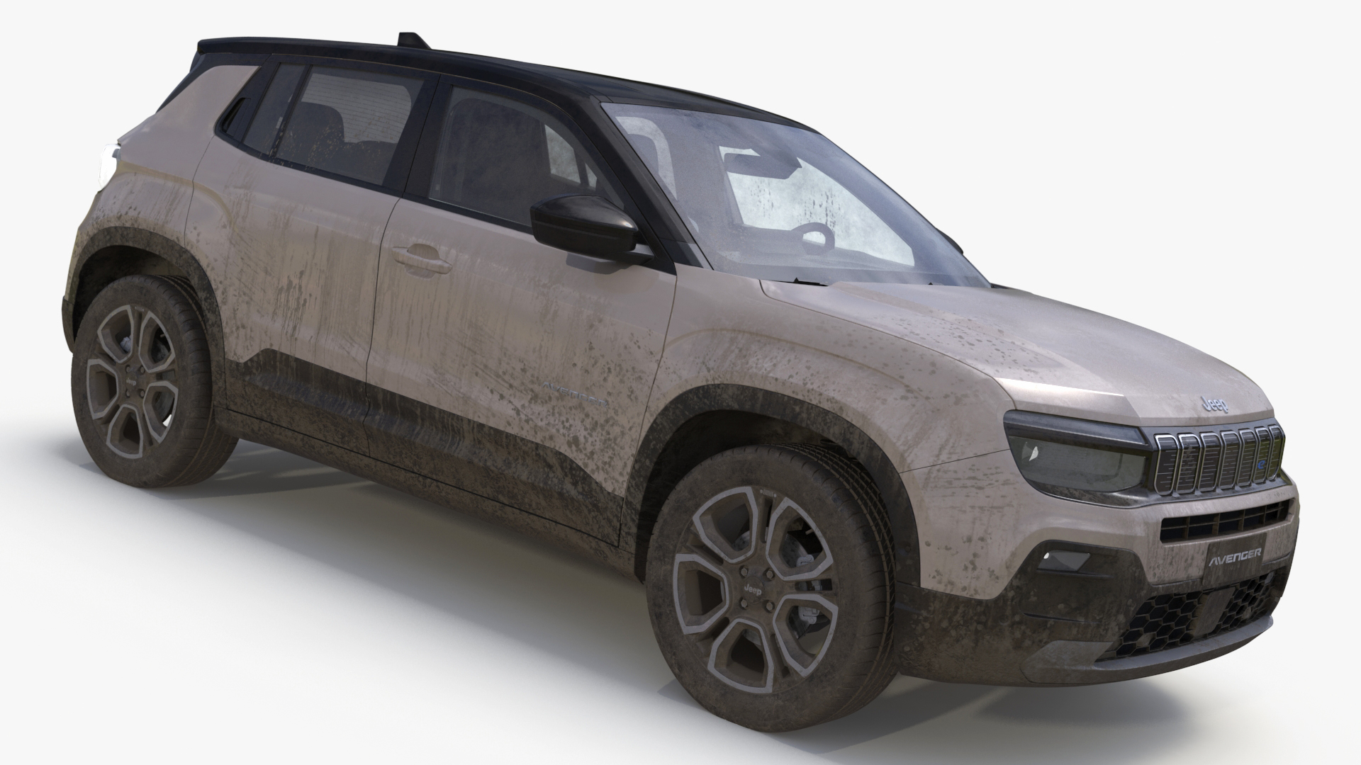 Jeep Avenger Beige Dirty 3D model