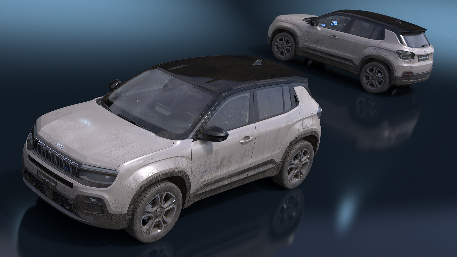 Jeep Avenger Beige Dirty 3D model