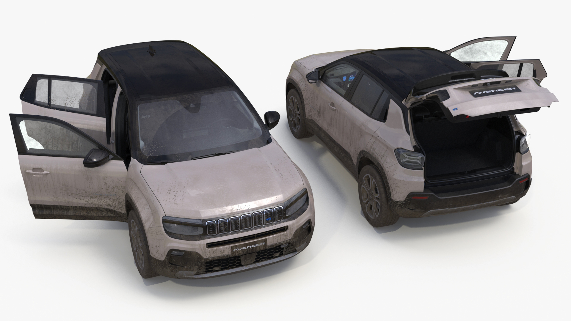 Jeep Avenger Beige Dirty 3D model