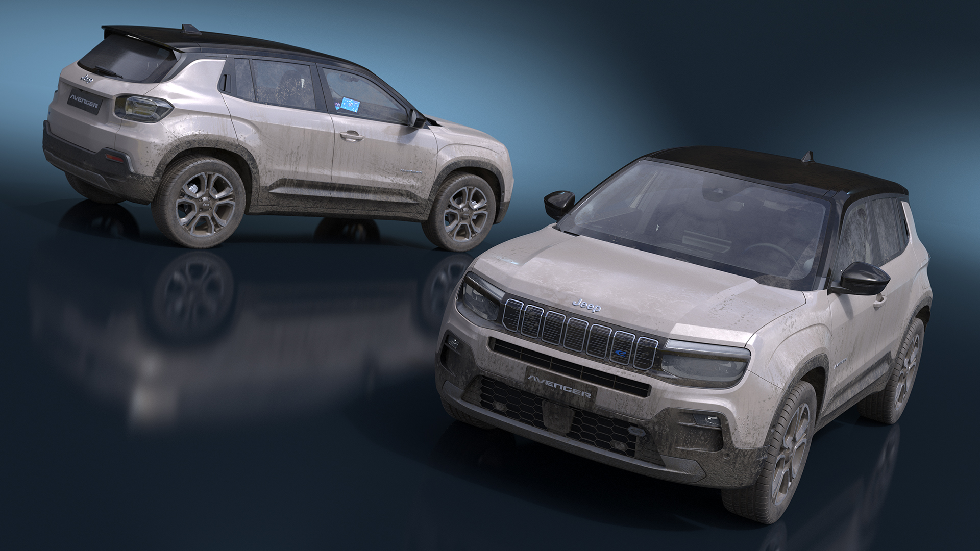 Jeep Avenger Beige Dirty 3D model