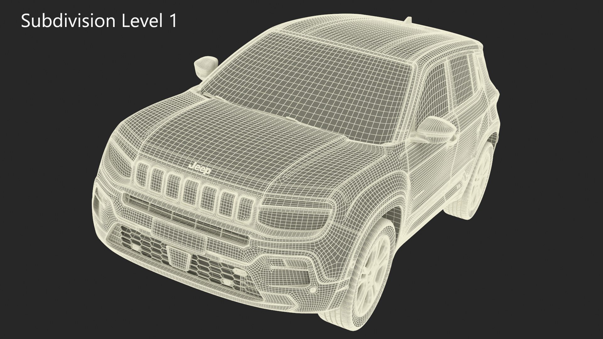 Jeep Avenger Beige Dirty 3D model