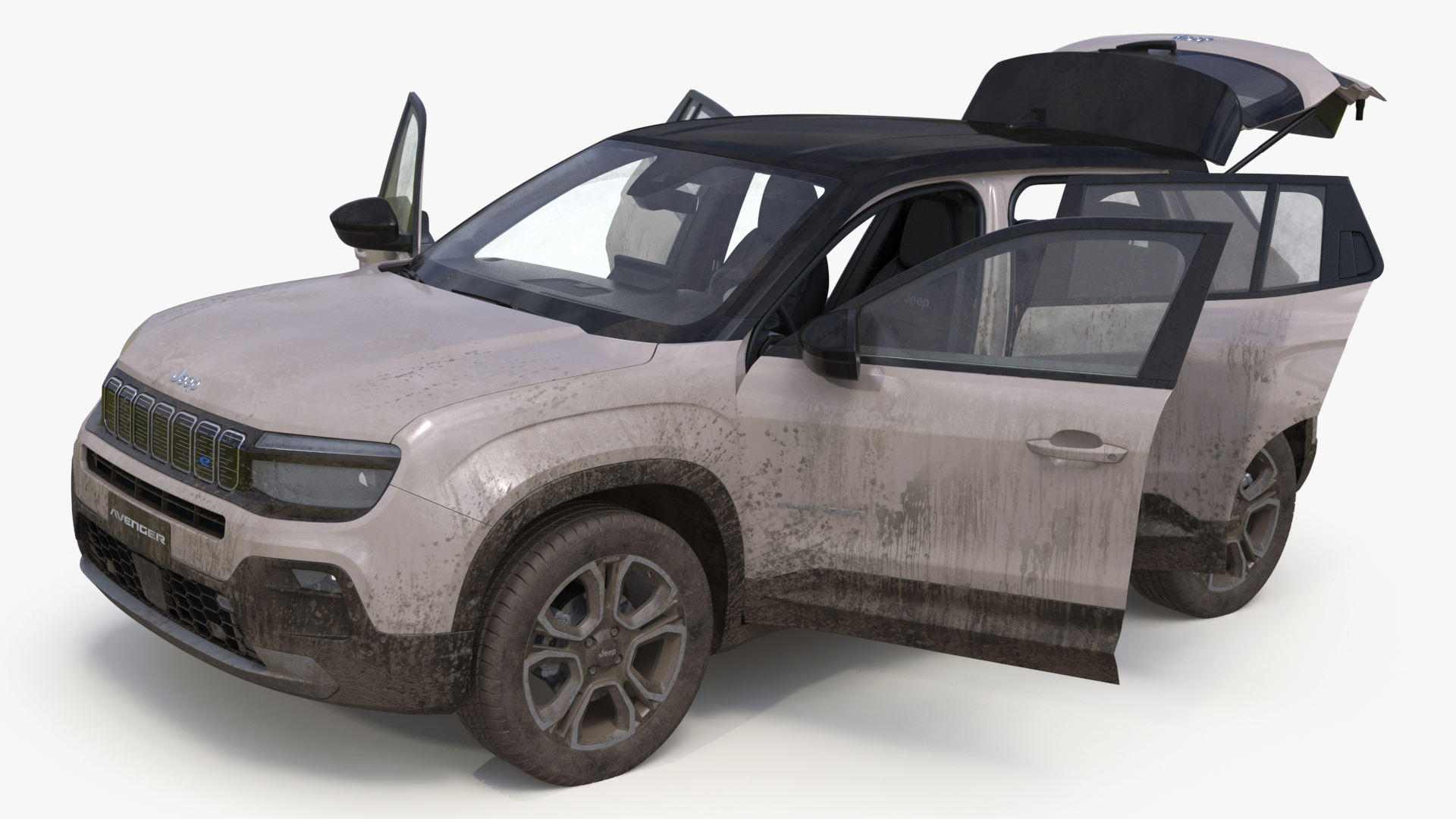 Jeep Avenger Beige Dirty 3D model