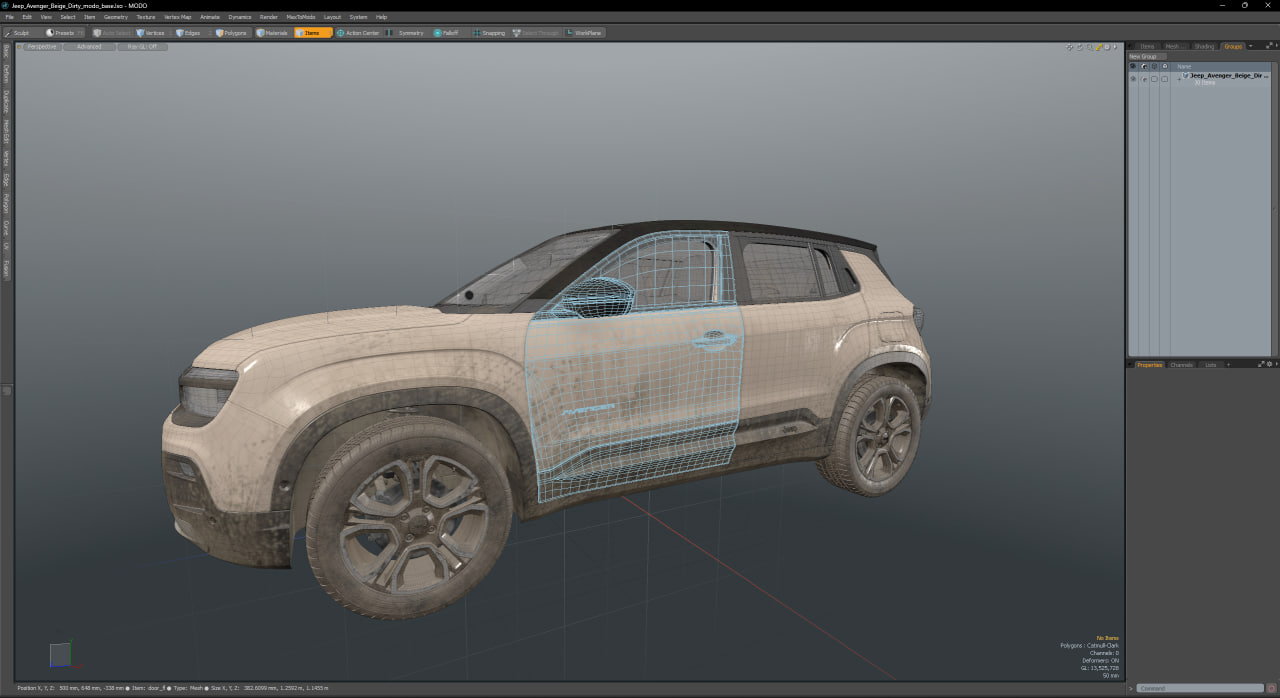 Jeep Avenger Beige Dirty 3D model