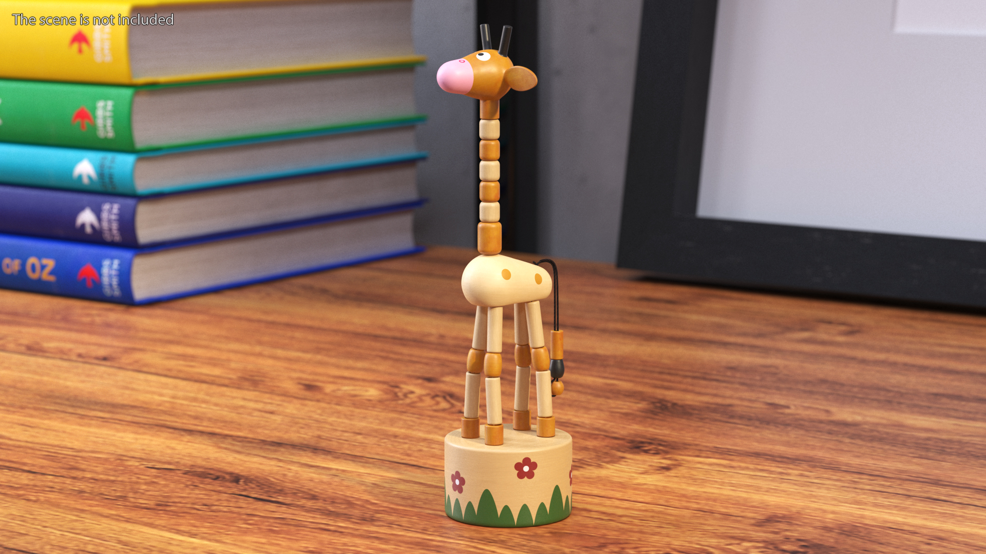 3D model Giraffe Push Puppet Toy Rigged