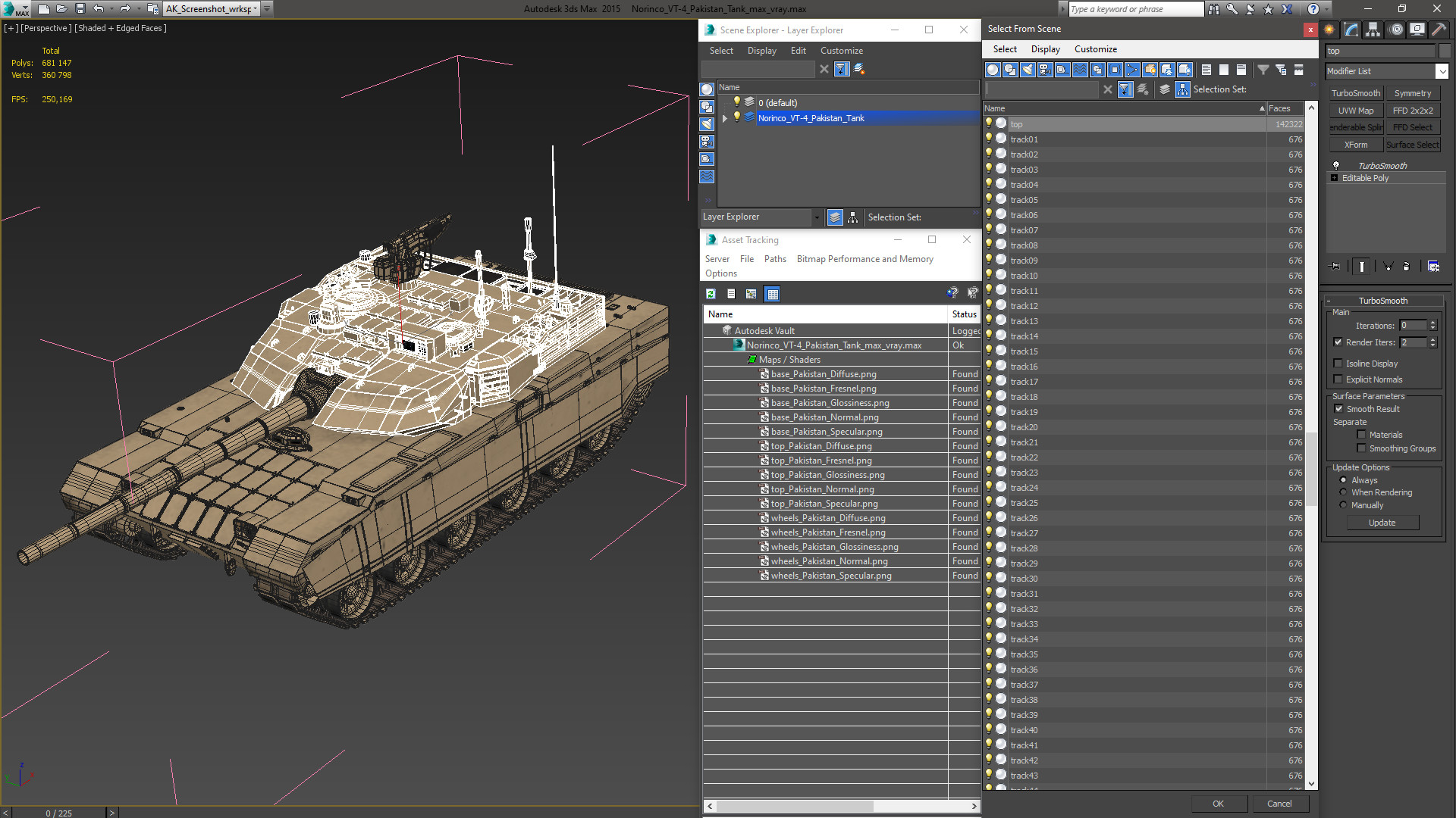 3D Norinco VT-4 Pakistan Tank