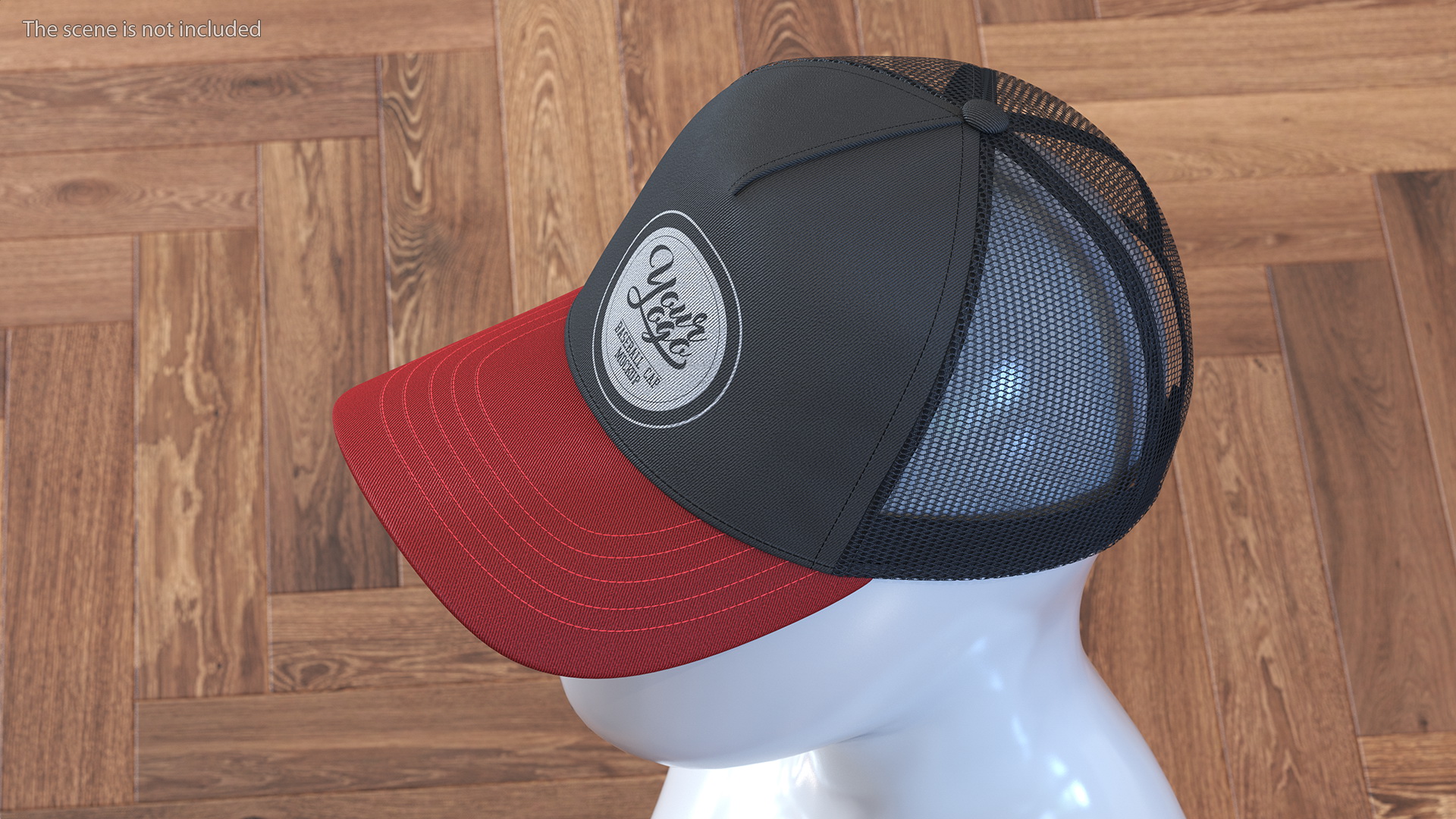 3D Trucker Cap Your Brand Black model