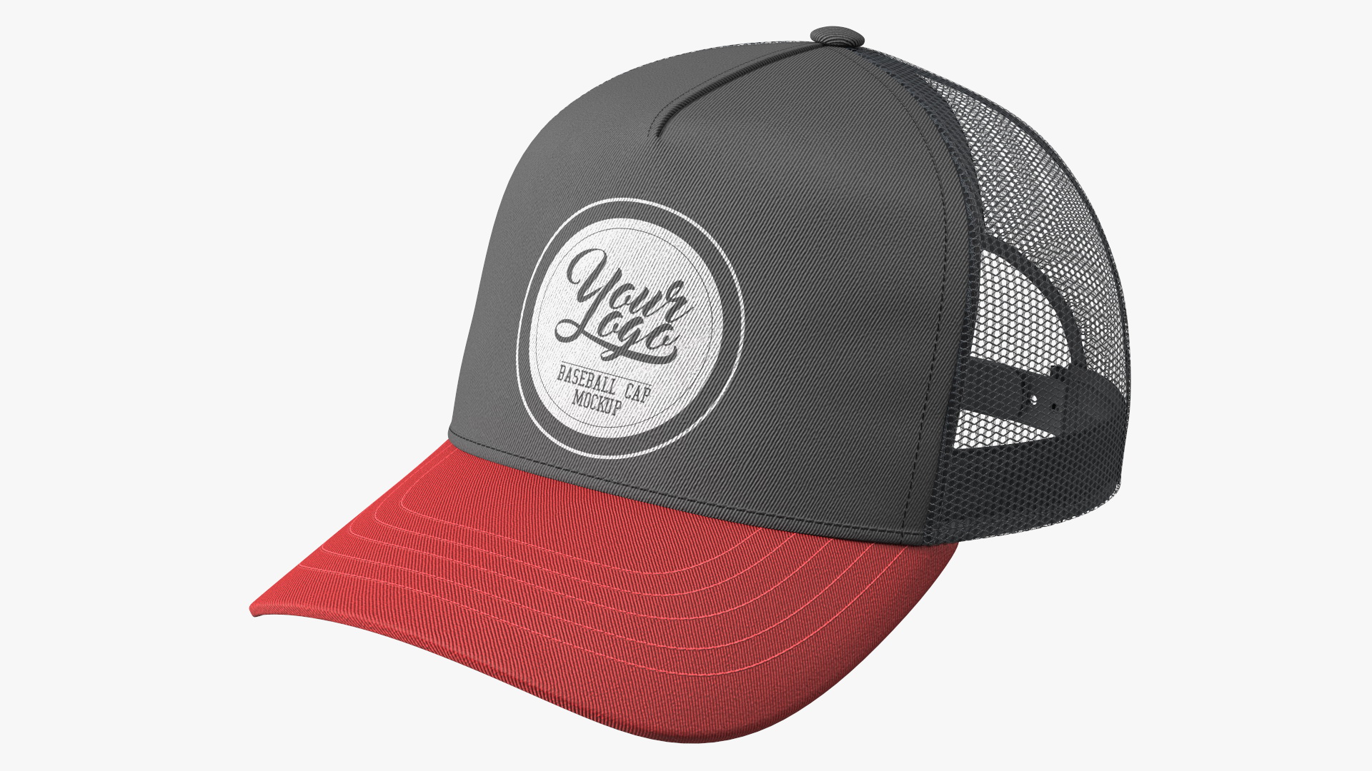 3D Trucker Cap Your Brand Black model