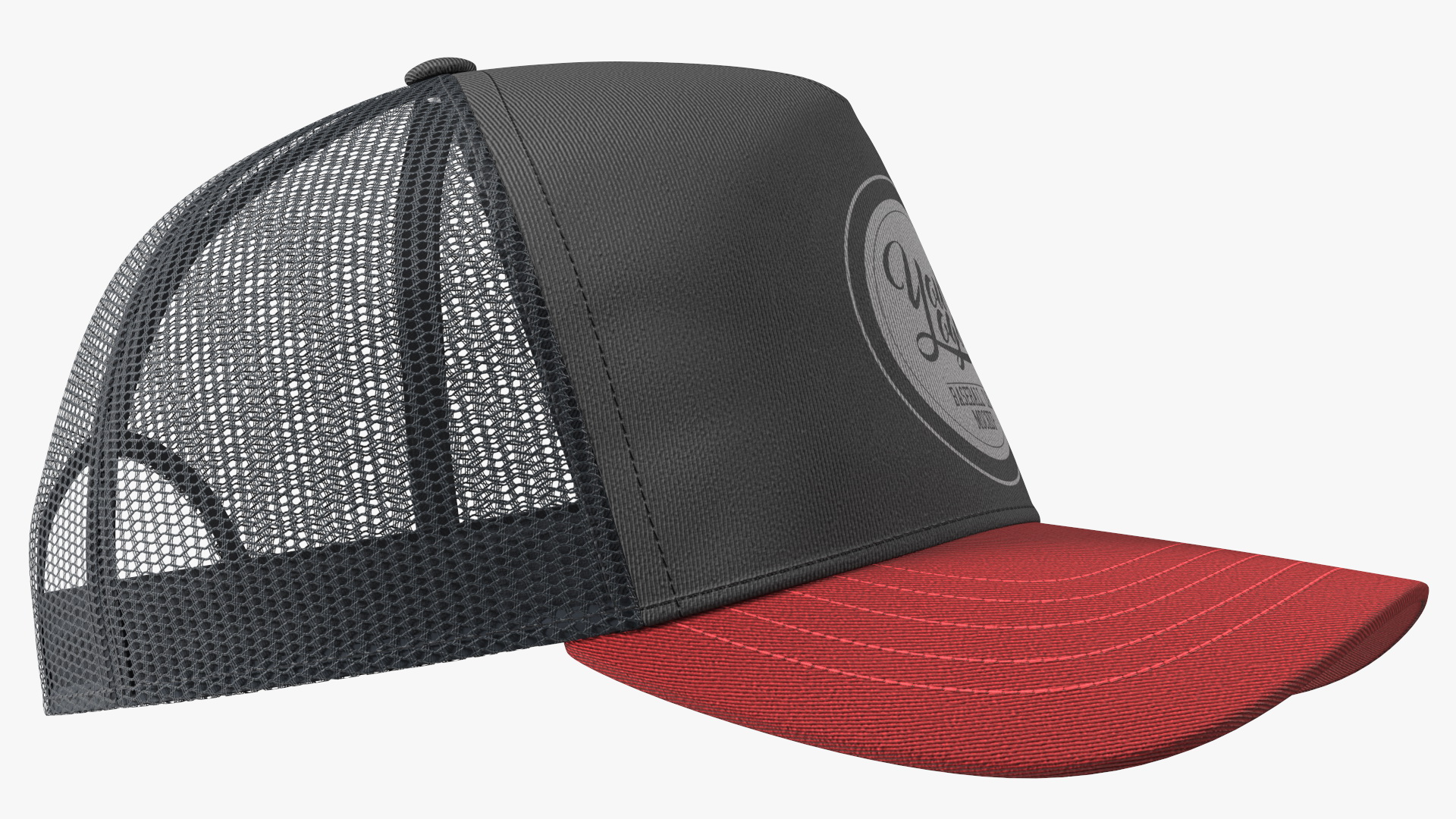 3D Trucker Cap Your Brand Black model