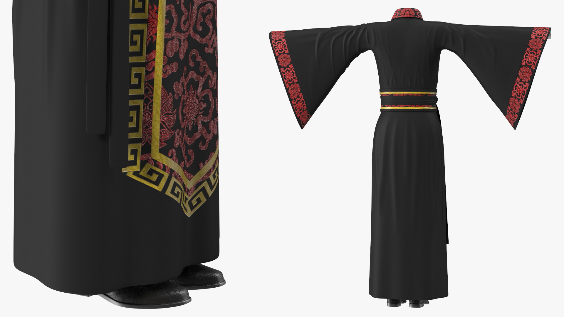 3D model Chinese Clothes Set for Man Traditional Style