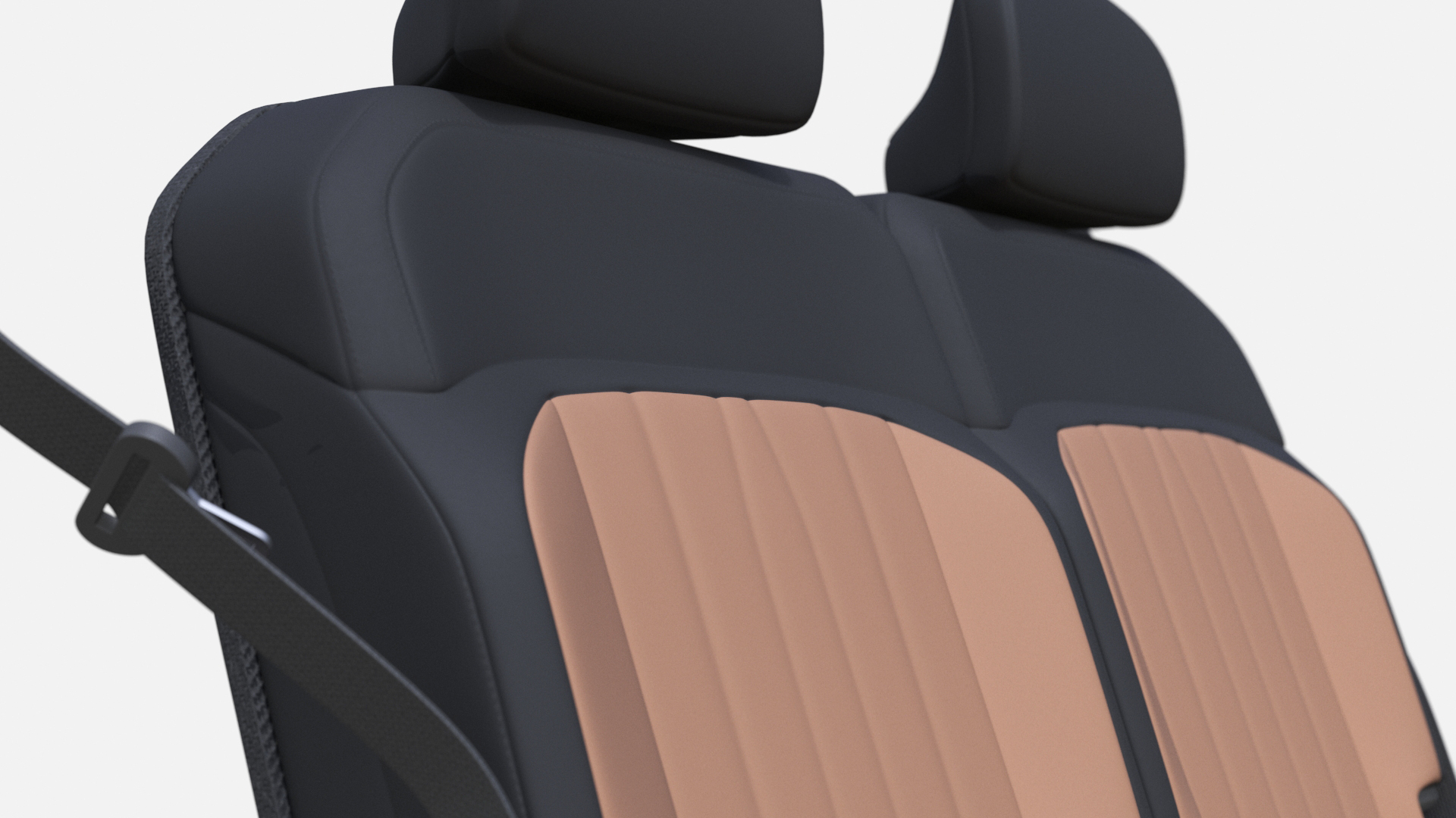 3D Vehicle Rear Seat Bench model