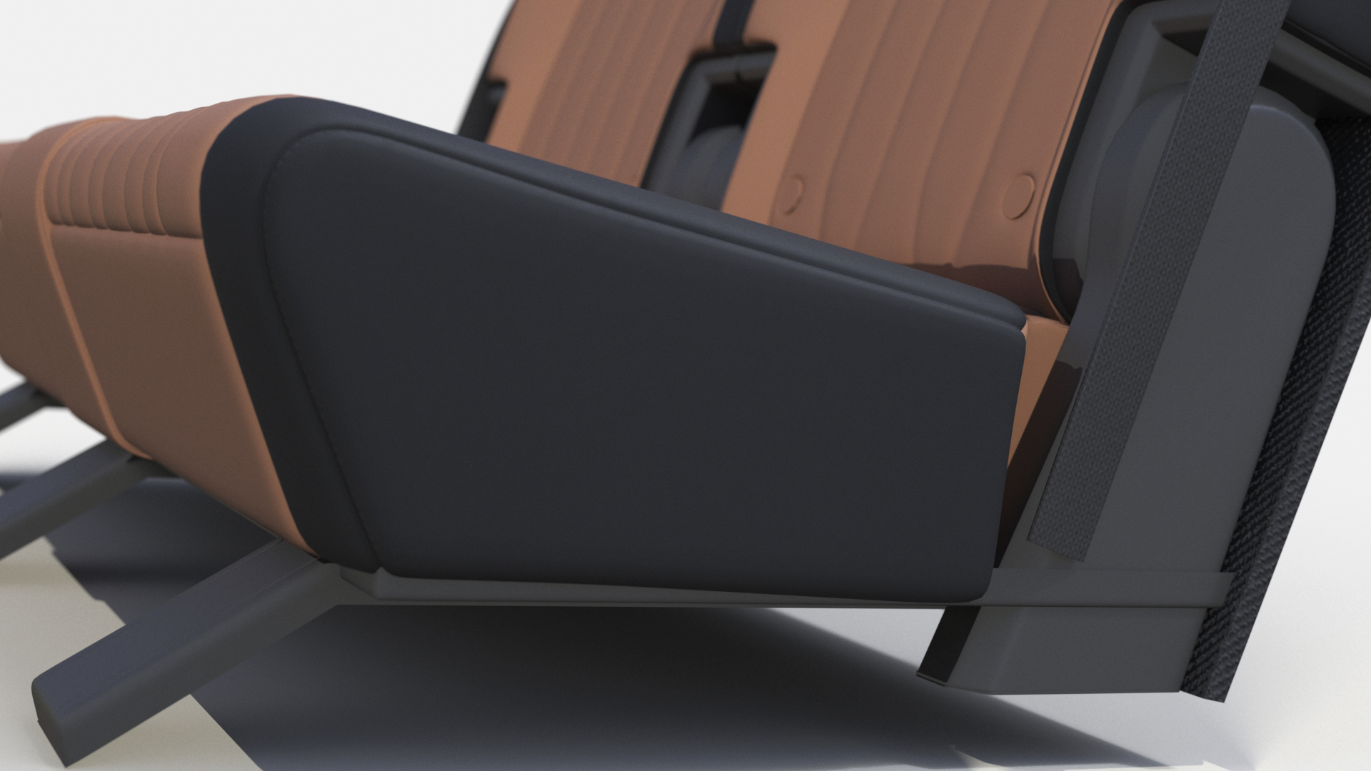 3D Vehicle Rear Seat Bench model