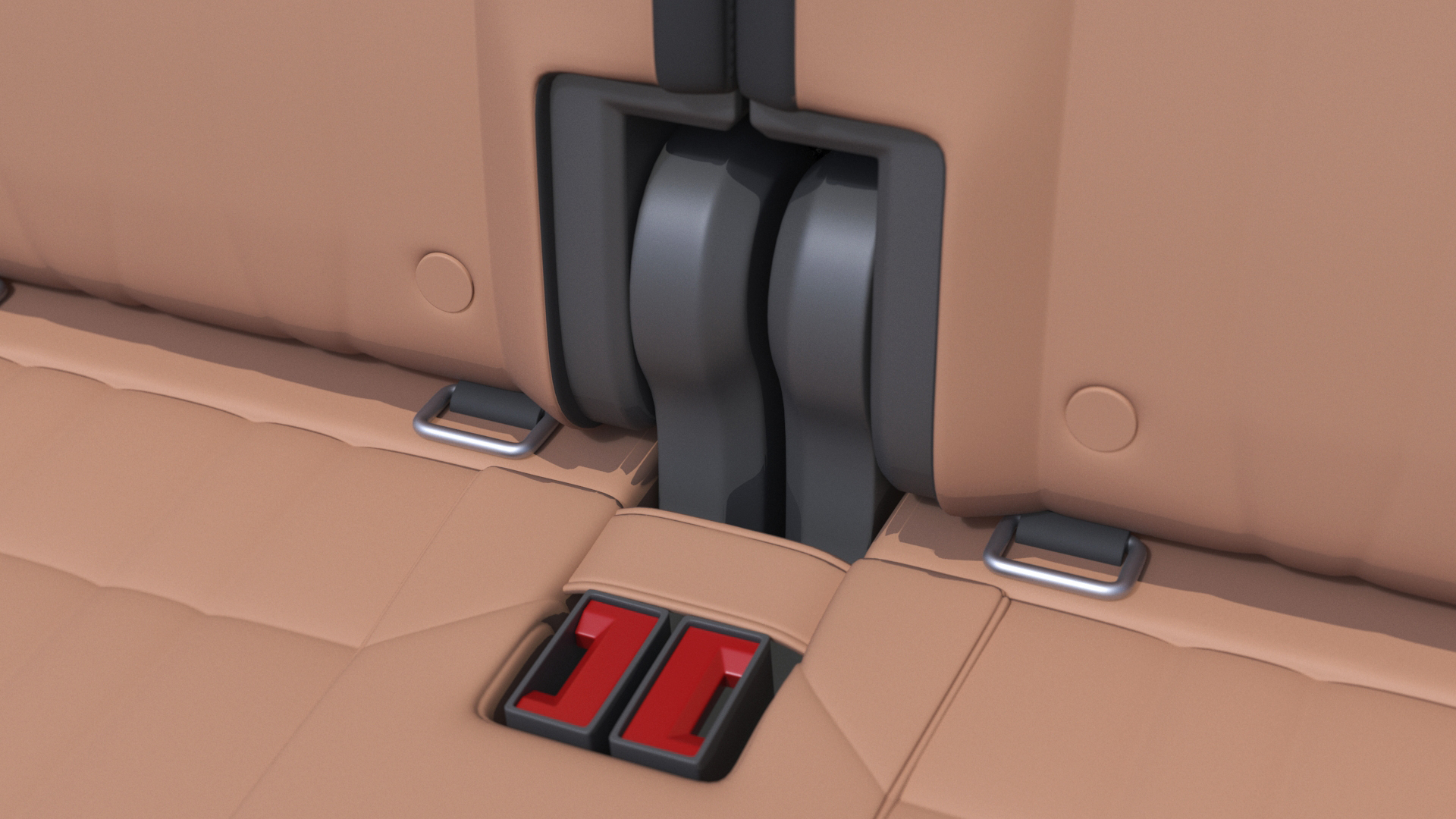 3D Vehicle Rear Seat Bench model