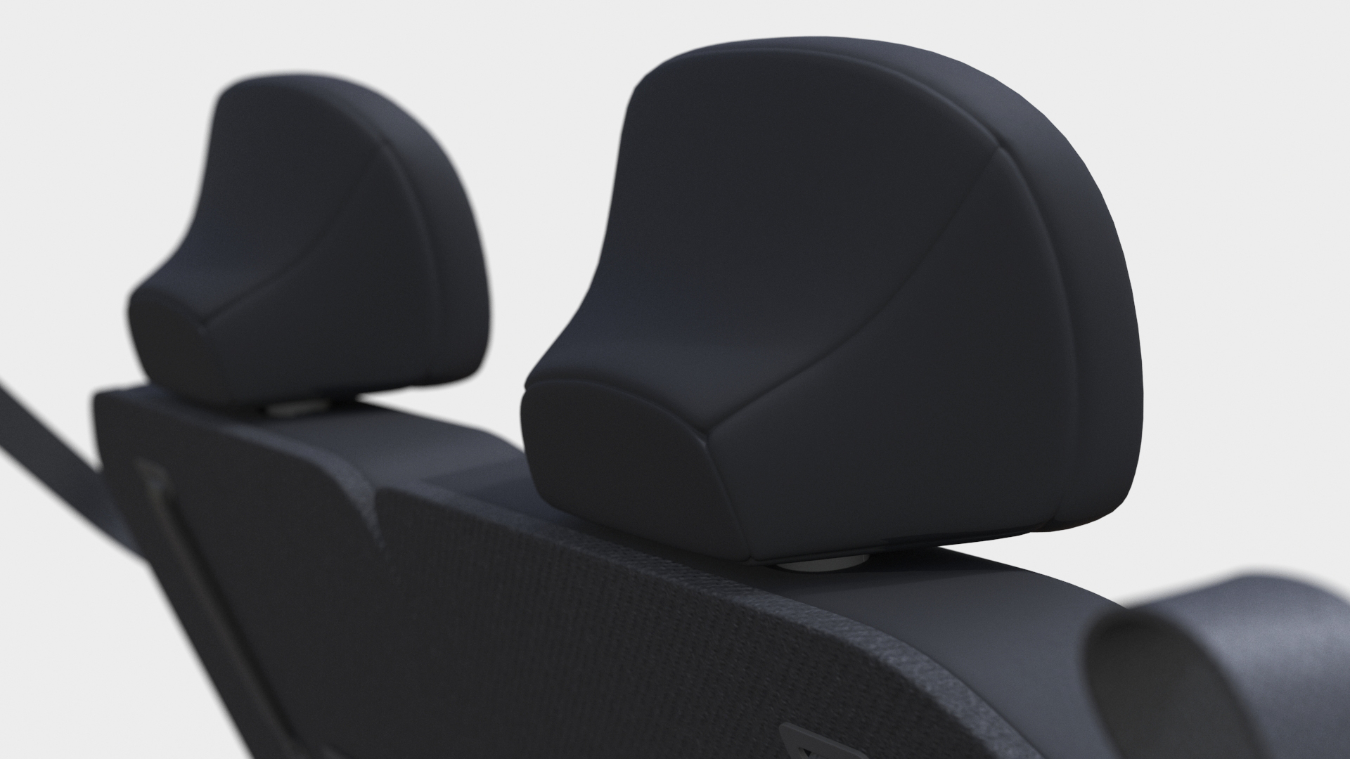 3D Vehicle Rear Seat Bench model