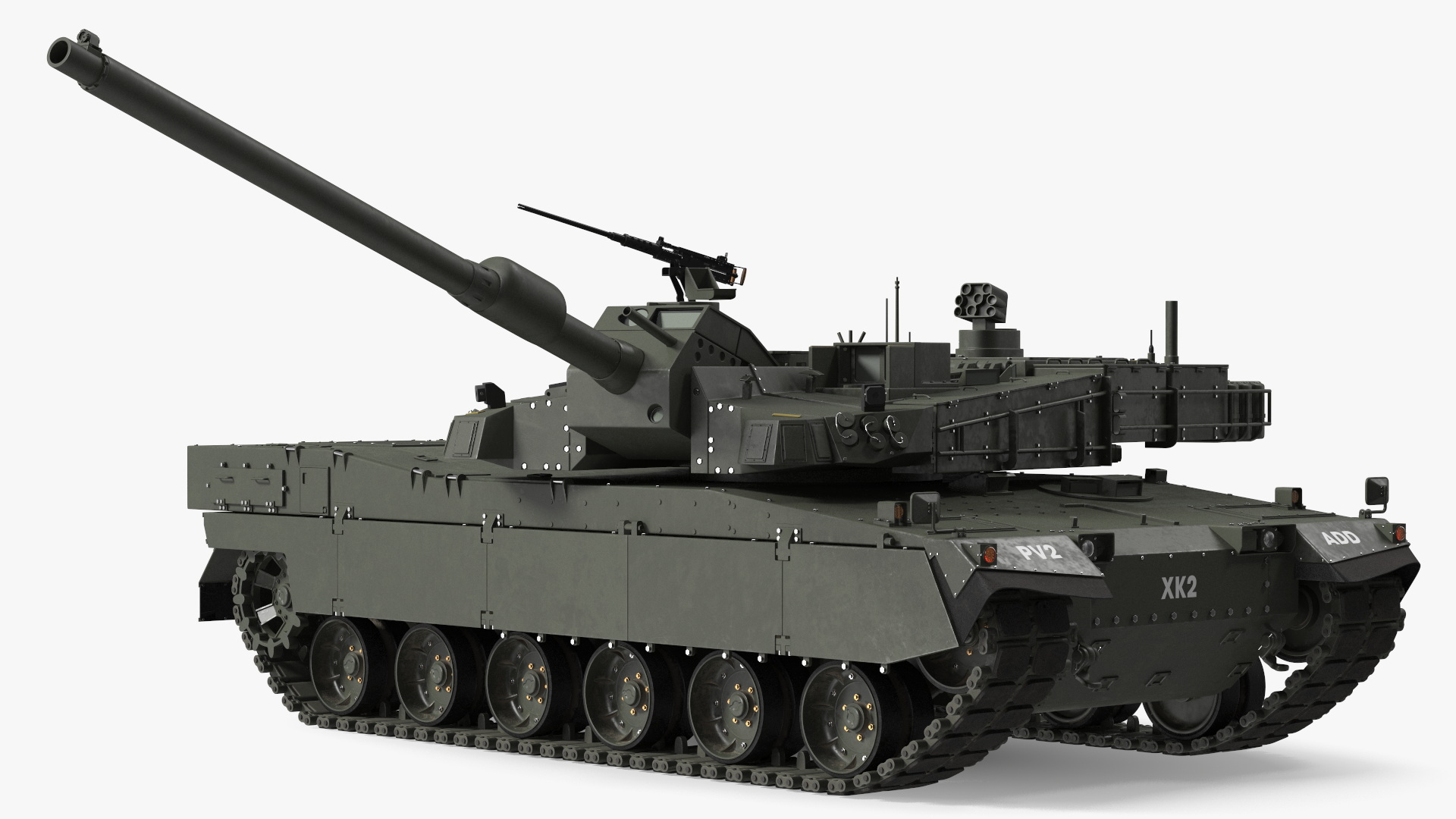 3D K2 Black Panther Tank Rigged model