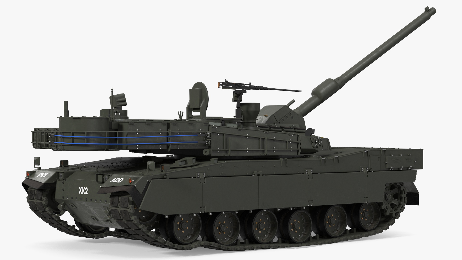 3D K2 Black Panther Tank Rigged model