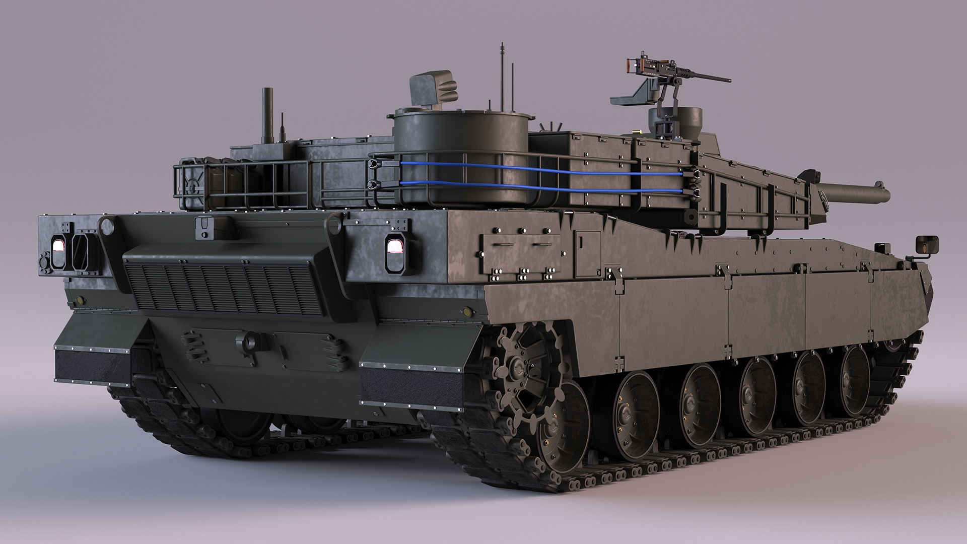 3D K2 Black Panther Tank Rigged model